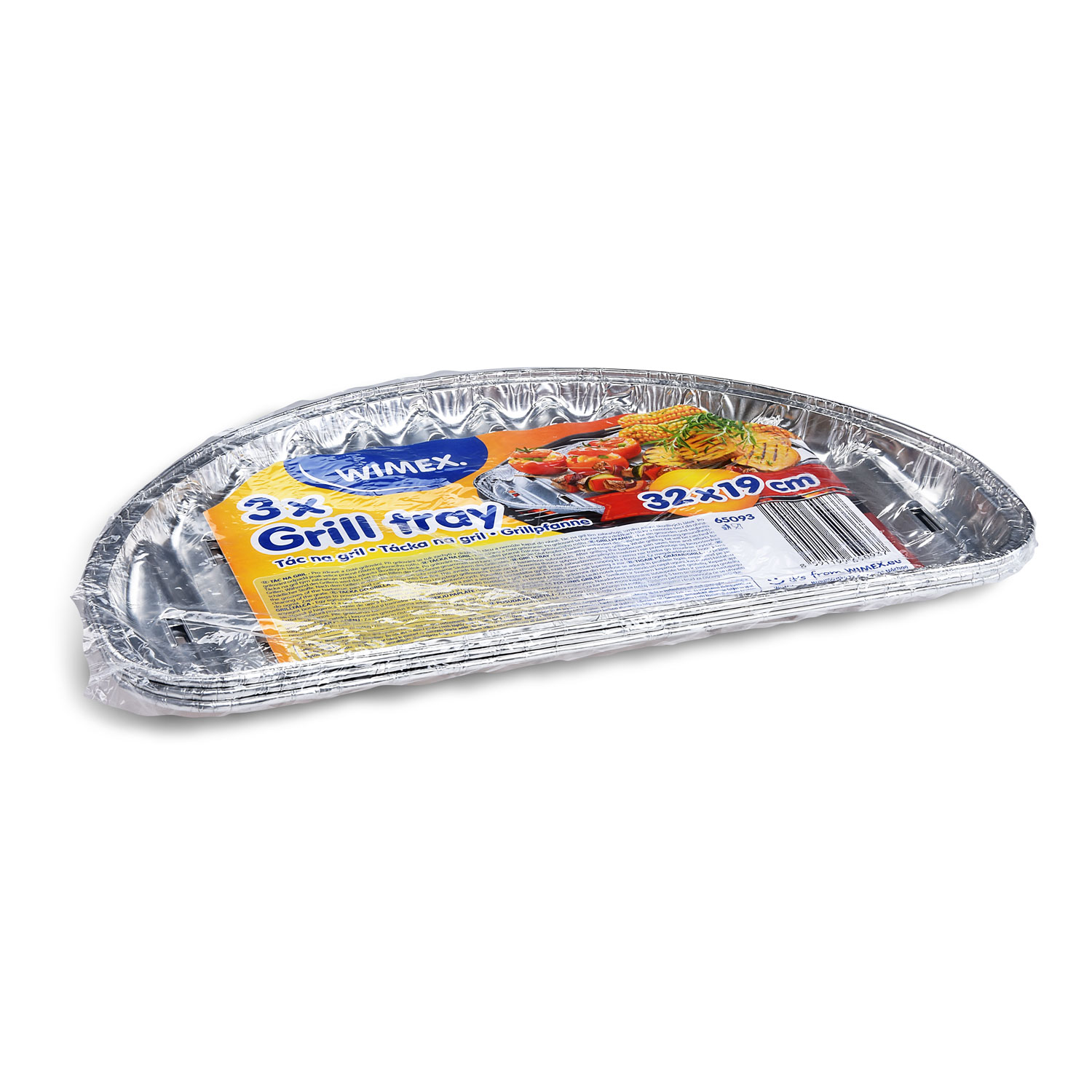 Grillpfanne ALU halbrund 32 x 19 x 1,8 cm, Packung mit 3 Stück