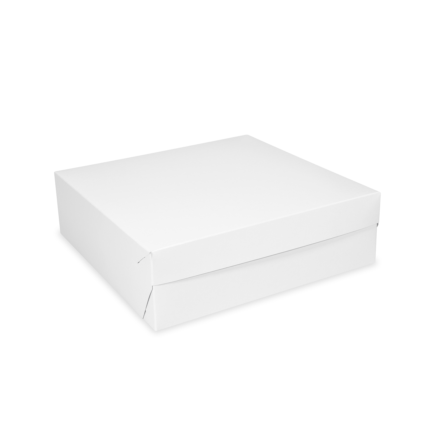 Tortenkarton aus PAP-Recy weiss 25 x 25 x 10 cm, Packung mit 50 Stück
