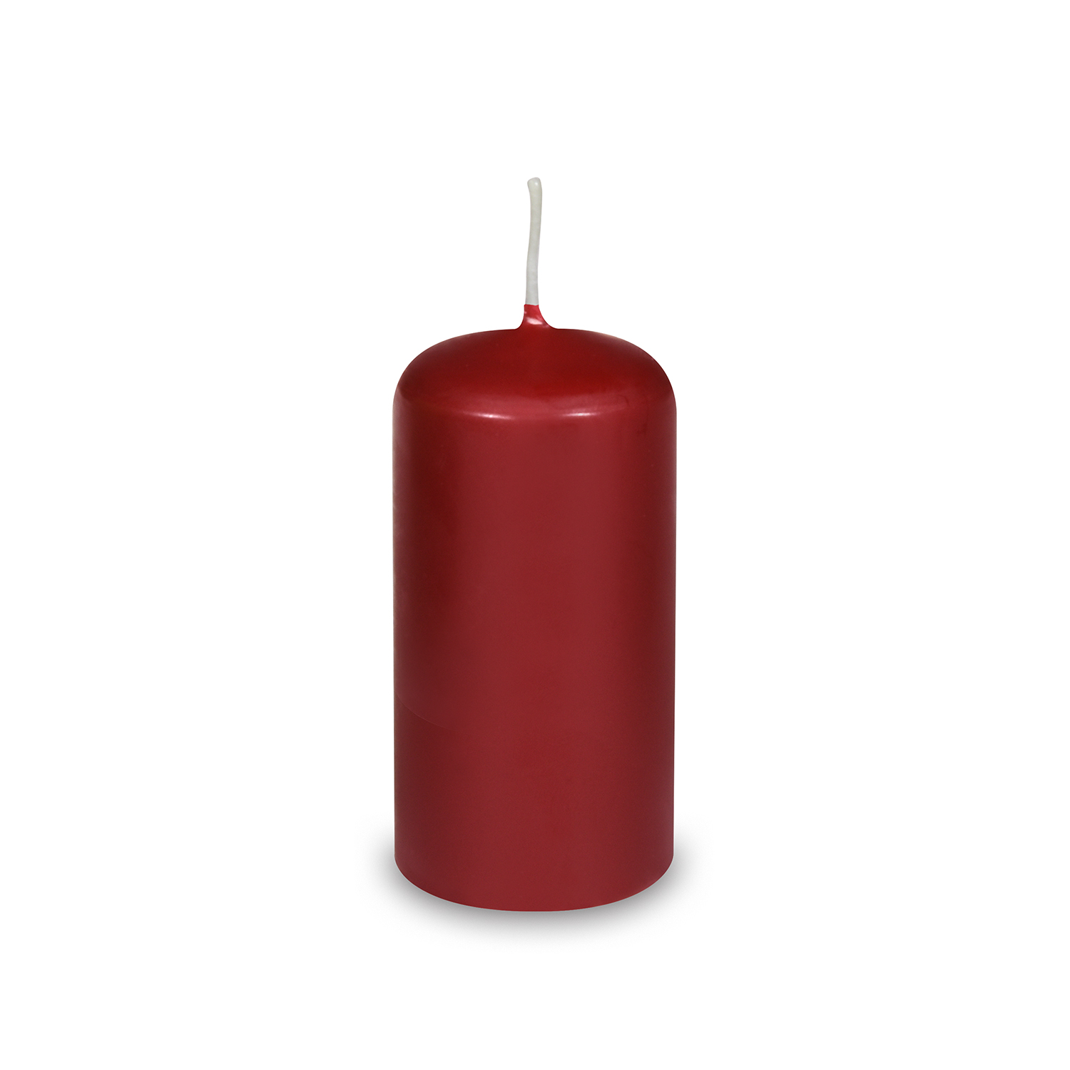 Stumpenkerze Wachs bordeaux Ø 50 x 100 mm, Packung mit 4 Stück