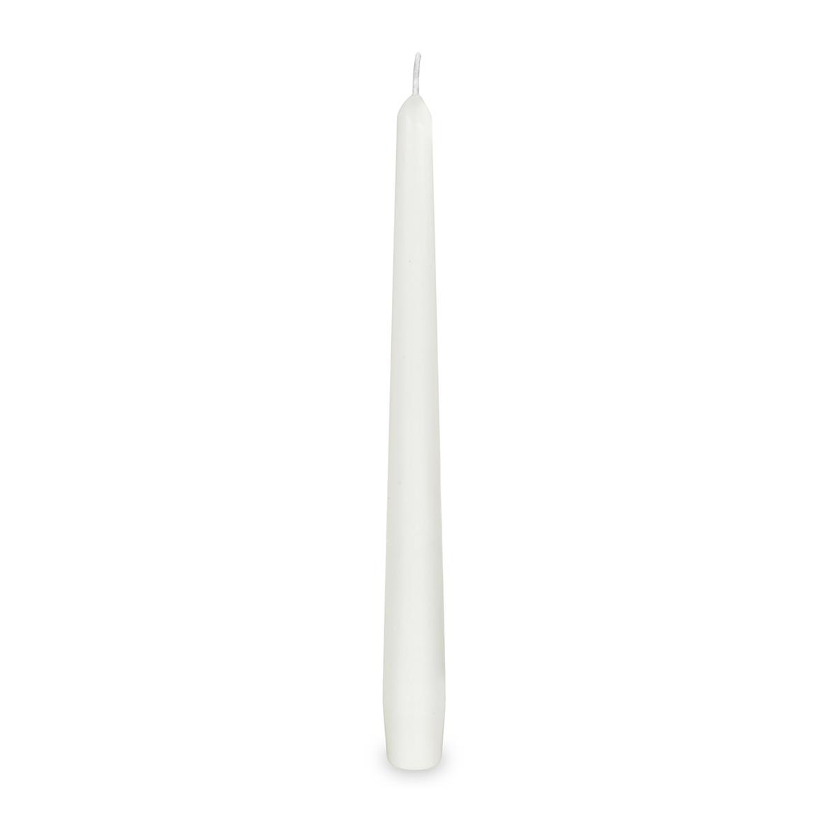 Spitzkerze Wachs weiss Ø 23 x 245 mm, ca. 8 Std., Packung mit 10 Stück