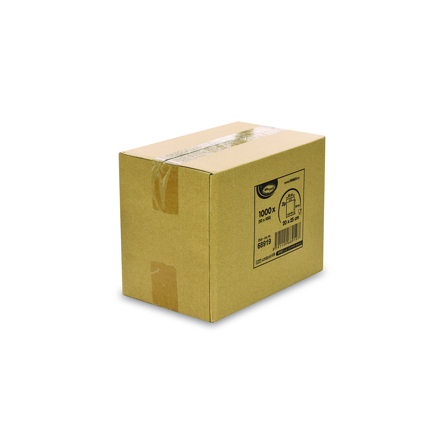 Schnellverschlussbeutel LDPE klar 20 x 25 cm, Packung mit 1000 Stück