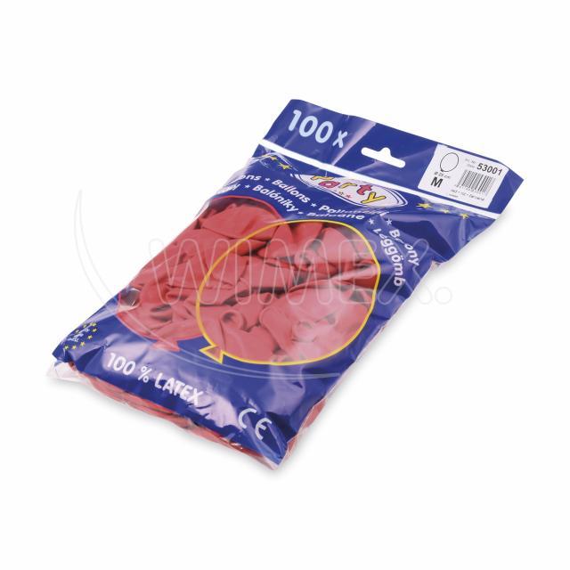 Luftballon aus Latex rot, Ø 25 cm, Grösse M, Packung mit 100 Stück