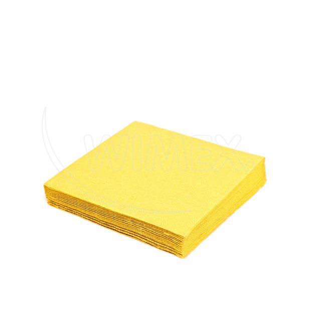 Serviette PAP FSC Mix 33 x 33 cm gelb, 3-lagig, Packung mit 20 Stück