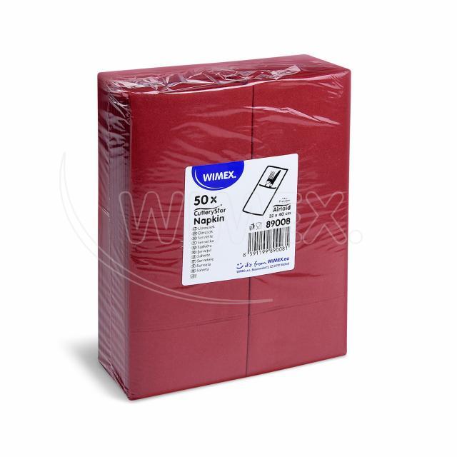 Besteckserviette PAP Airlaid FSC Mix 40 x 32 cm bordeaux, Packung mit 50 Stück