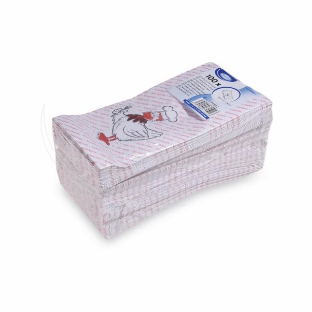 Papierbeutel PAP/PE 2-lagig fettdicht 10,5+5,5 x 24 cm, Packung mit 100 Stück