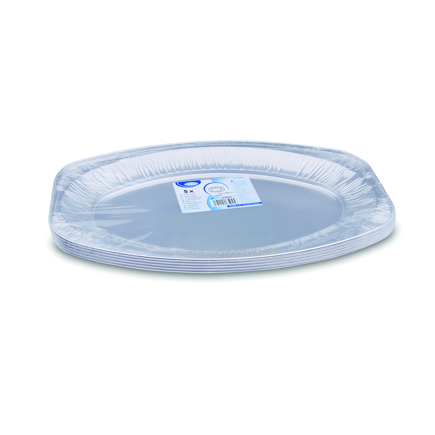 Catering-Platte ALU oval 43 x 29 cm, Packung mit 5 Stück