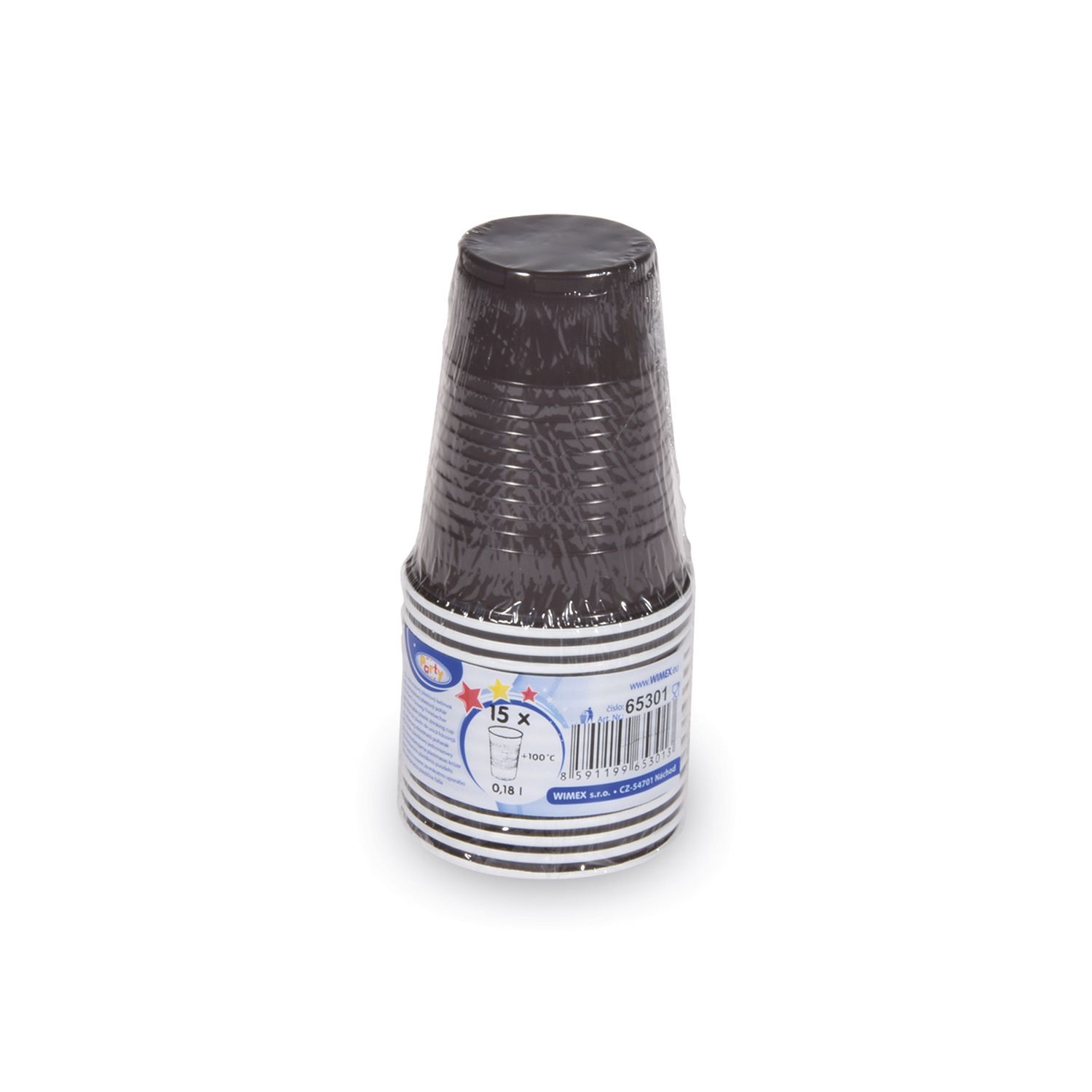 Kaffeebecher PP braun-weiss Ø 70 mm 180 ml, Packung 15 Stück