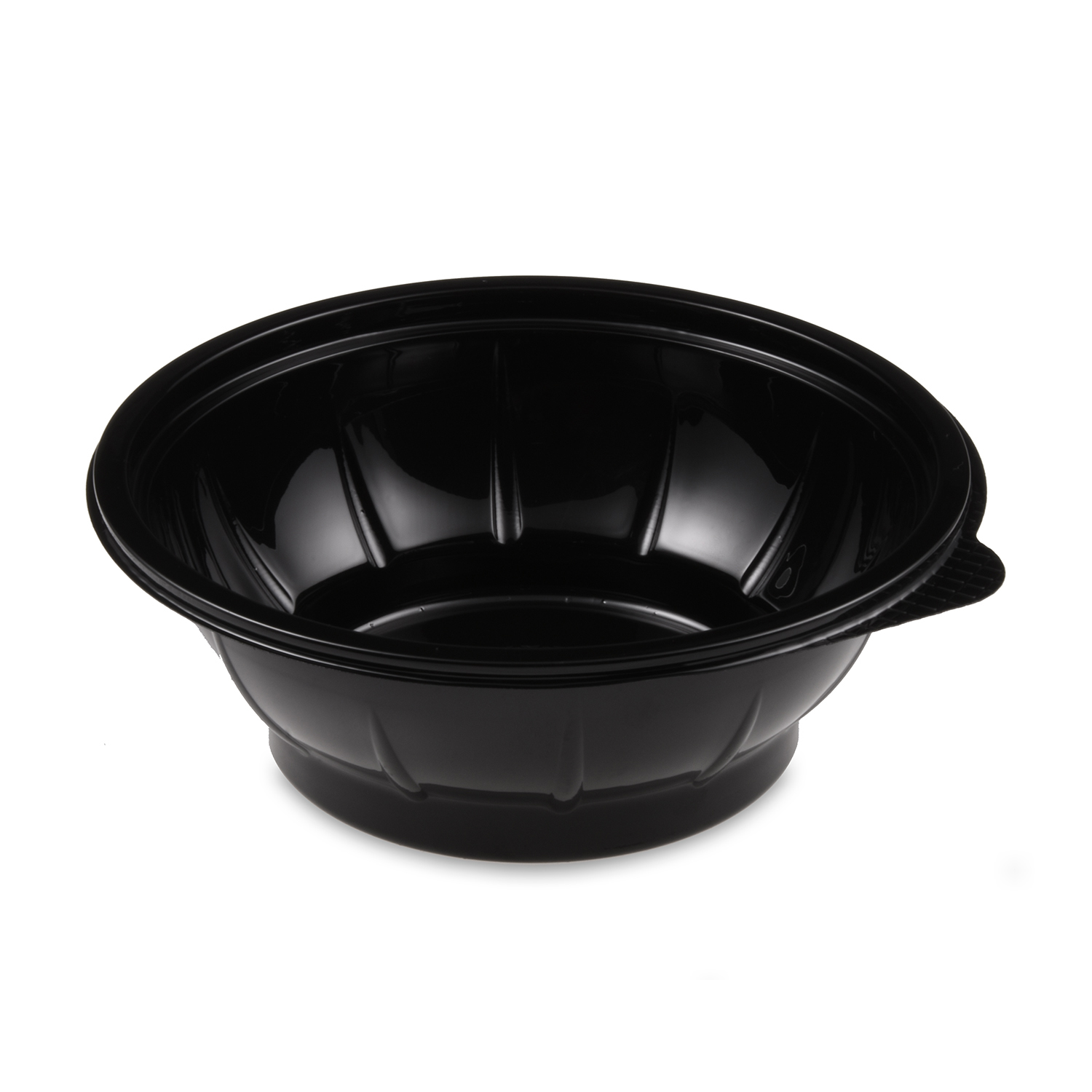 Salatschale aus rPET schwarz, Ø 176 x 59 mm, 600 ml, Packung mit 50 Stück