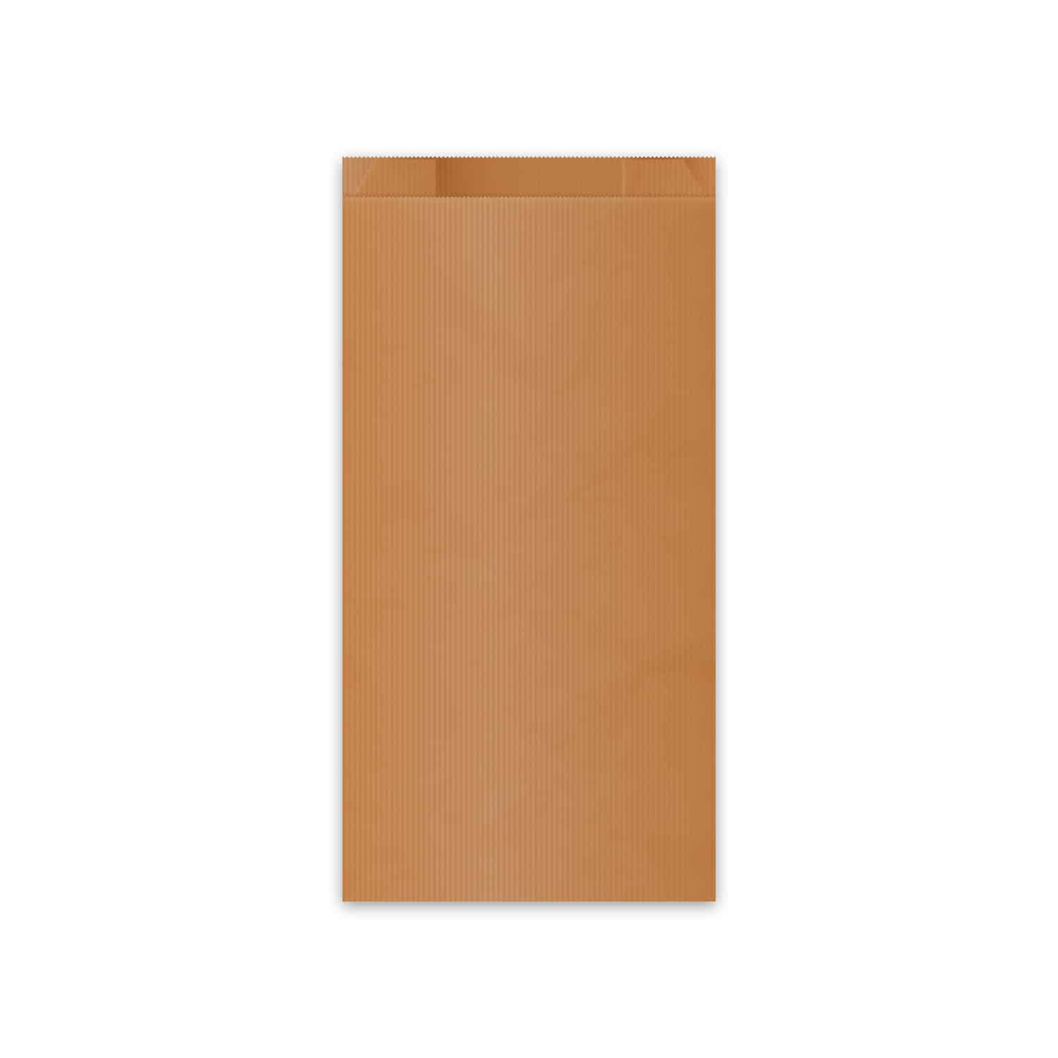 Papierfaltenbeutel braun 14+7 x 29 cm FSC Mix, Packung mit 100 Stück