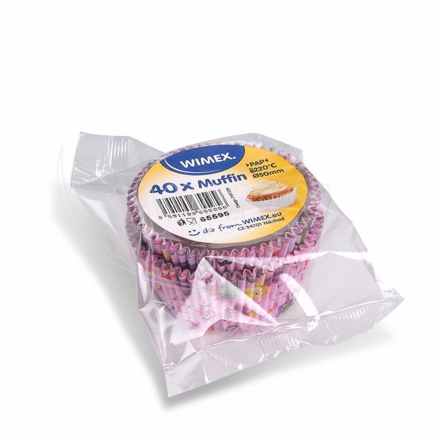 Gebäckkapsel PAP Prinzessin Ø 50 x 30 mm Motiv, Packung mit 40 Stück