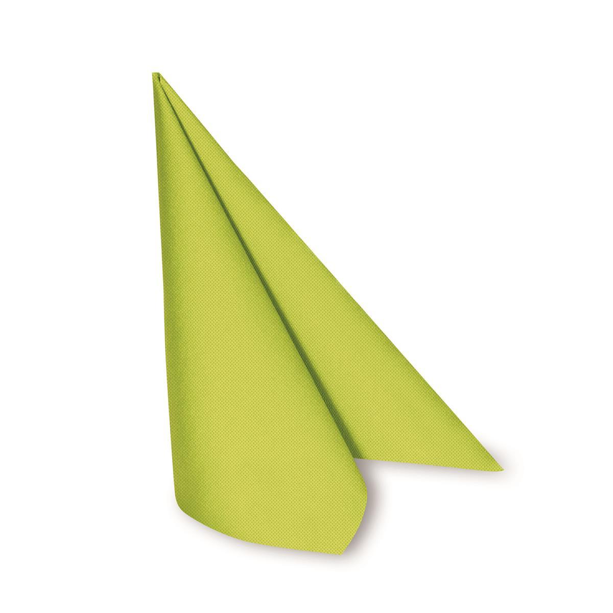 Serviette Airlaid 40 x 40 cm gelbgrün, Packung mit 50 Stück