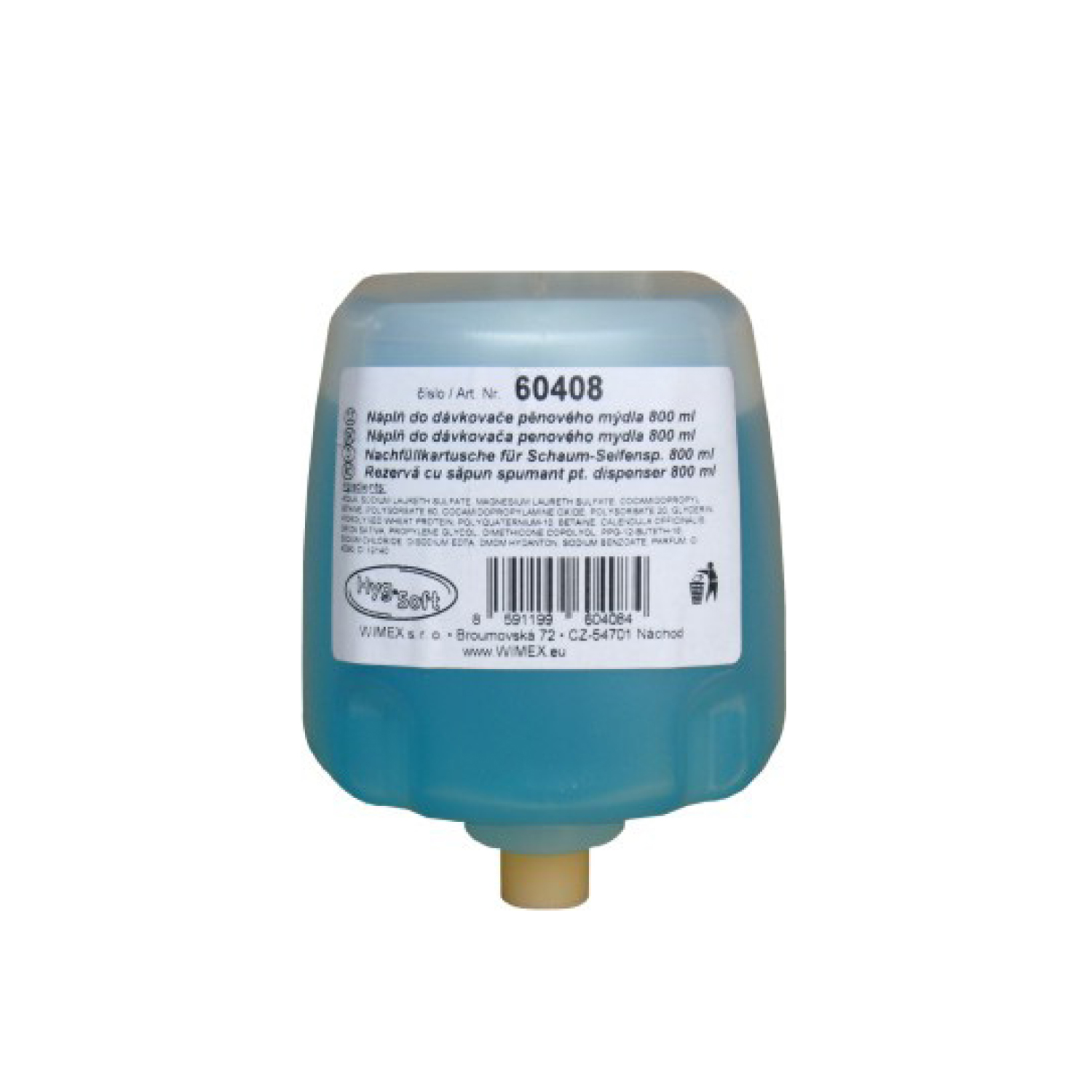 Nachfüllkartusche für Schaum-Seifenspender 800 ml, Packung à 1 Stück