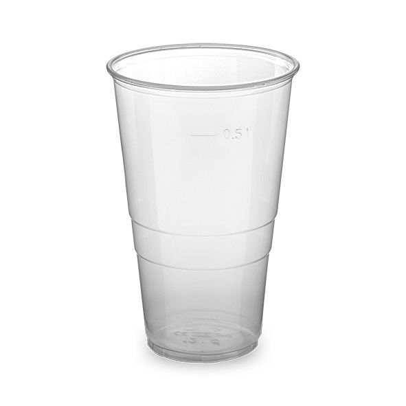 Trinkbecher PP klar Ø 95 mm 0,5 l, Packung mit 10 Stück