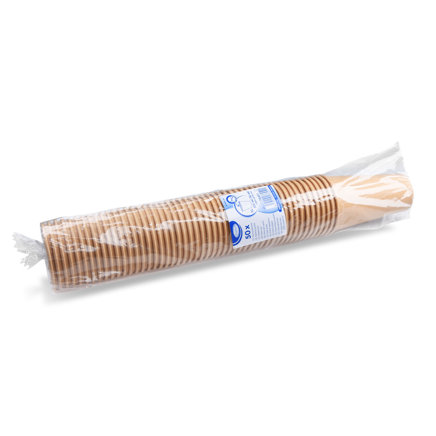 Pappbecher Papier FSC Mix/PE kraft Ø 90 mm 510 ml, Packung mit 50 Stück
