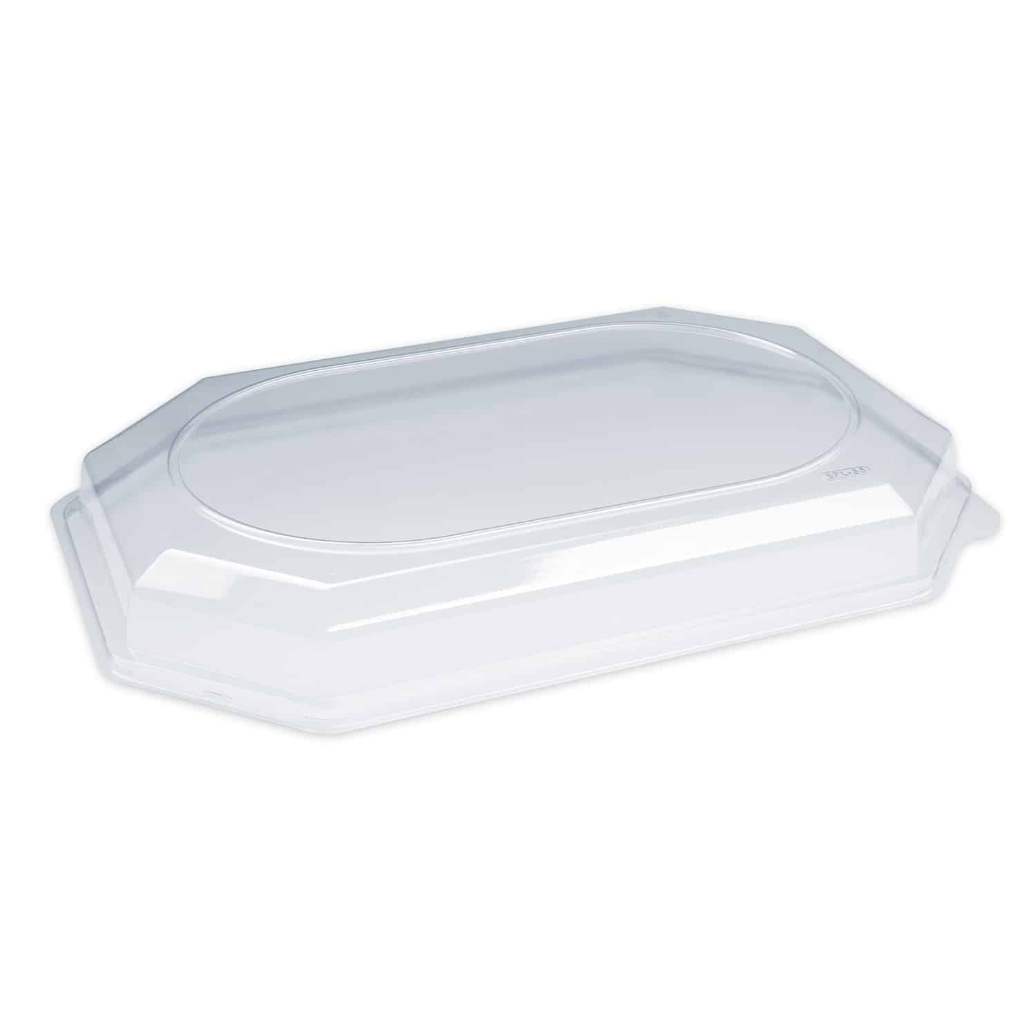 Domdeckel rPET klar 55 x 37 x 6,5 cm für Catering-Platte, Packung mit 10 Stück