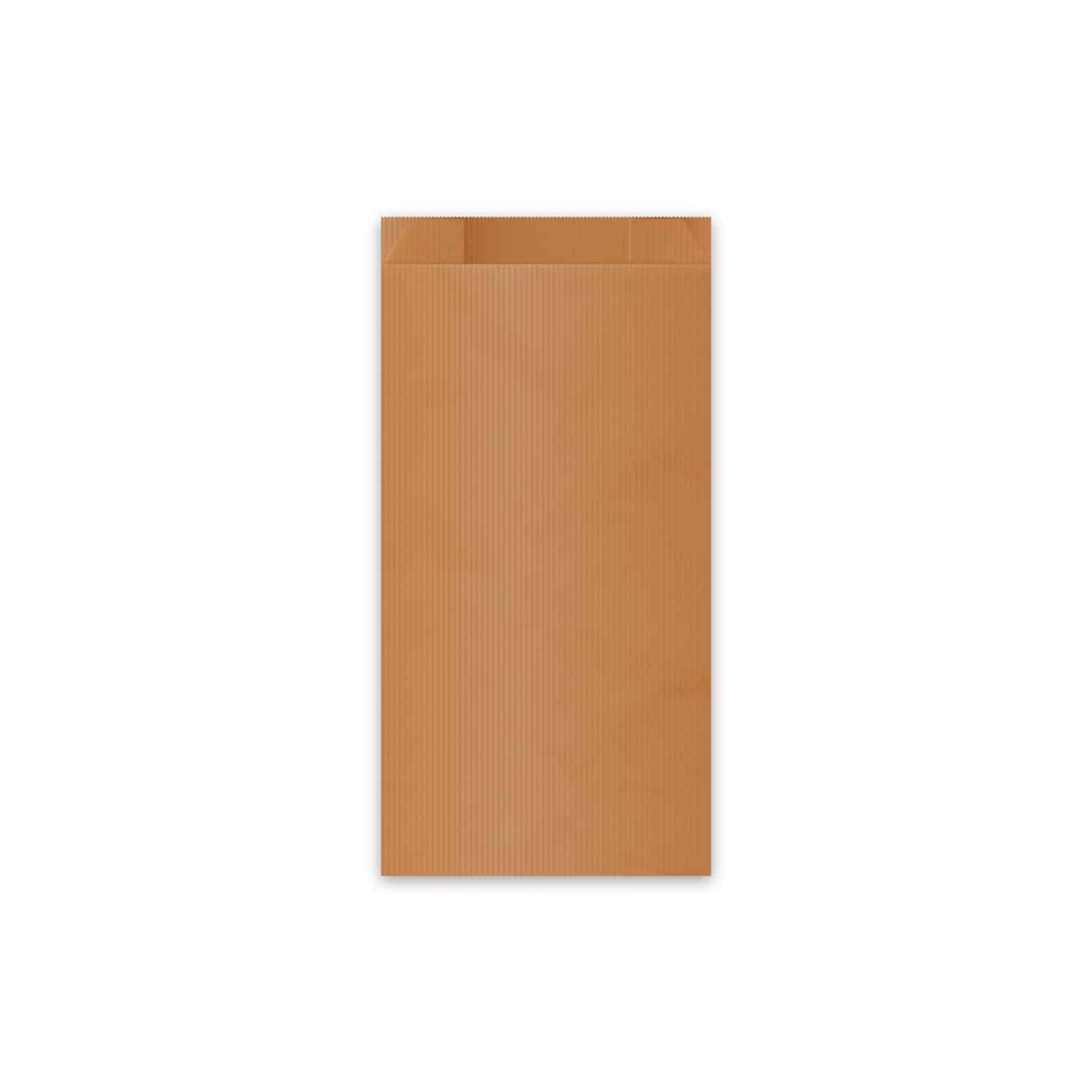 Papierfaltenbeutel FSC Mix braun 12+5 x 24 cm, Packung mit 100 Stück
