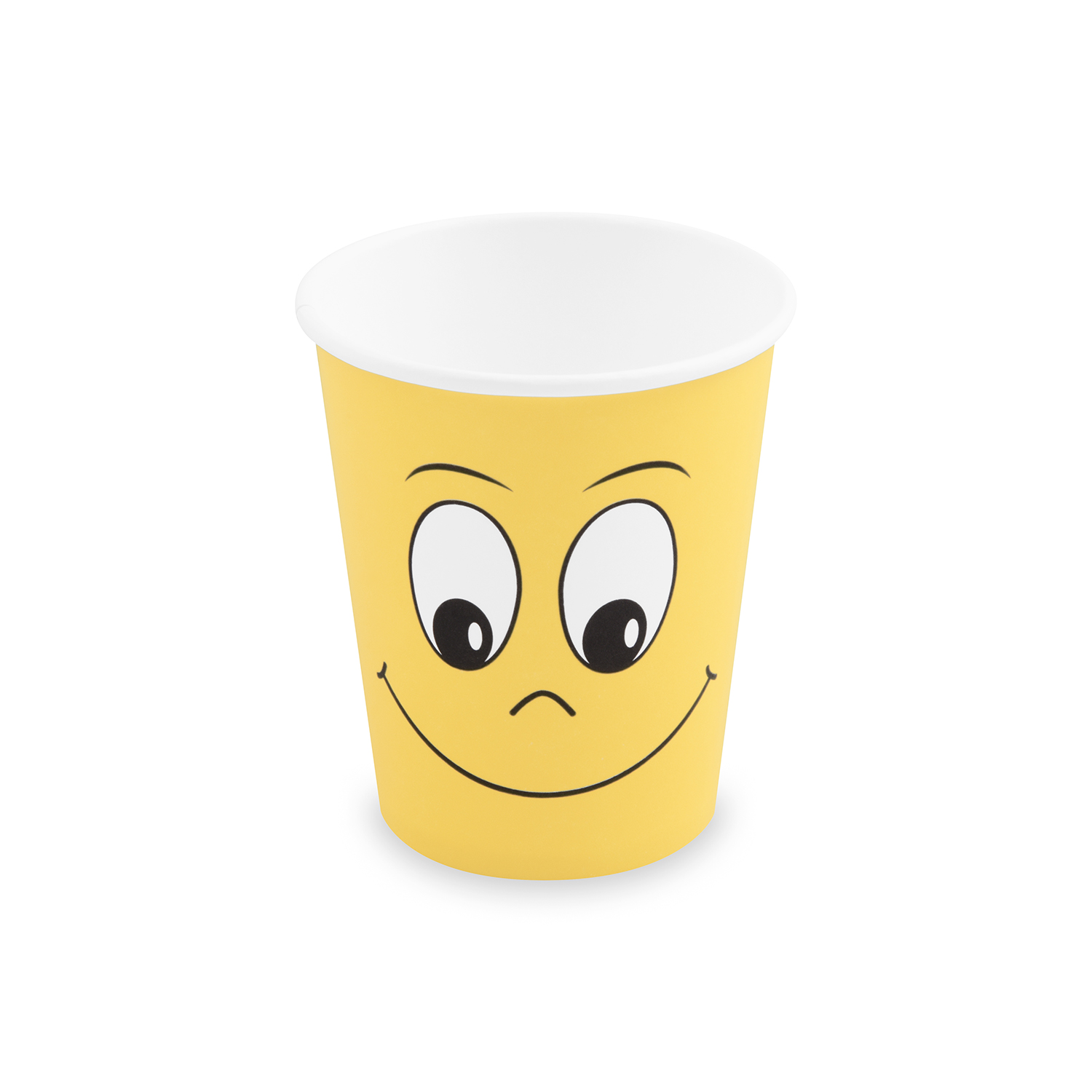 Pappbecher Smile Ø80mm 280ml `M: 0,2L/8oz` Pappbecher Smile Ø80mm 280ml `M: 0,2L/8oz`