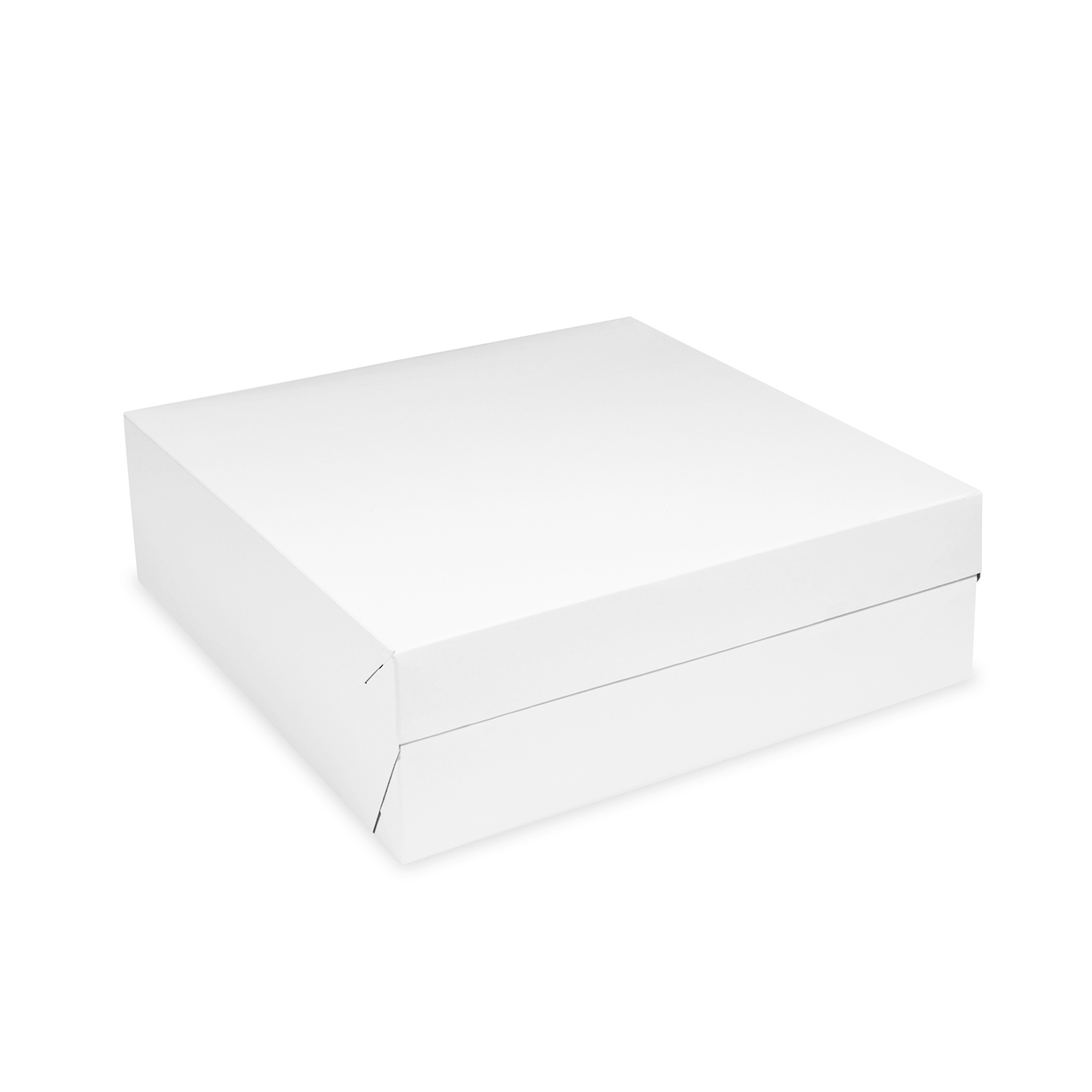 Tortenkarton aus PAP-Recy 30 x 30 x 10 cm weiss, Packung mit 50 Stück