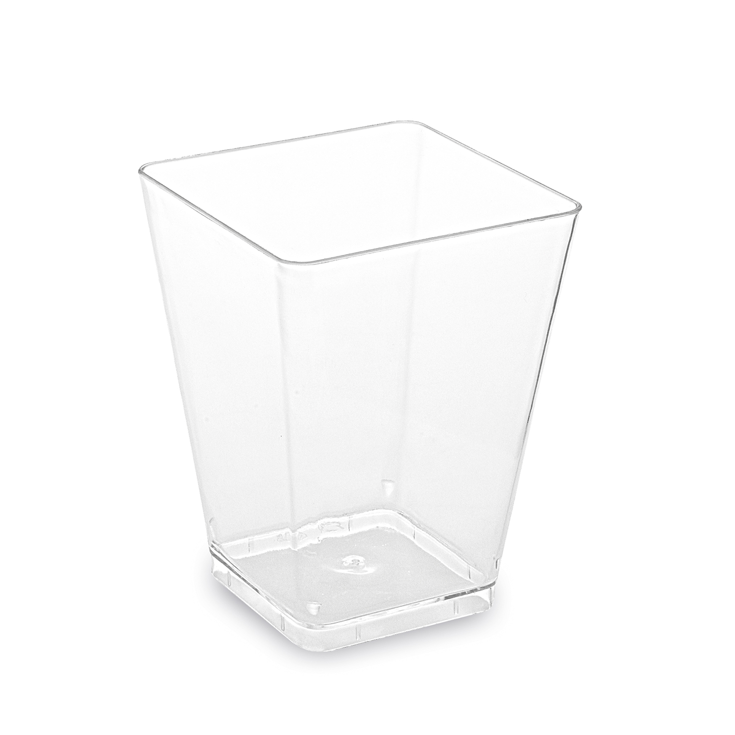 Fingerfood-Becher PS glasklar eckig 160 ml 58 x 58 x 76 mm, Packung mit 20 Stück