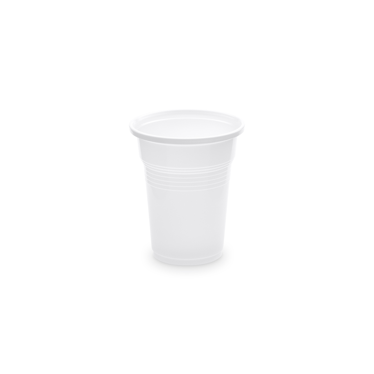 Trinkbecher aus PP weiss Ø 57 mm 100 ml, Packung mit 100 Stück