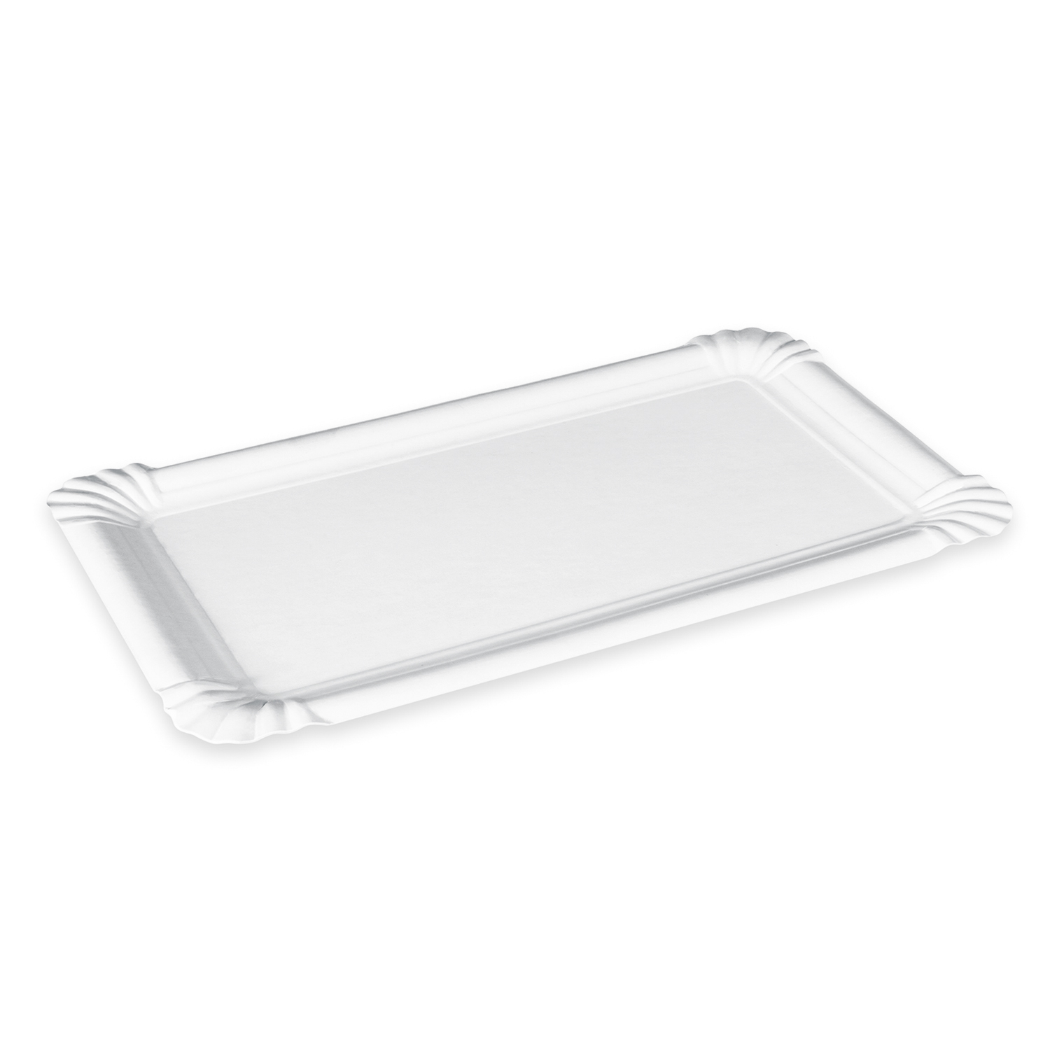 Pappteller weiß 19 x 33,5 cm RECY Pappteller weiß 19 x 33,5 cm RECY