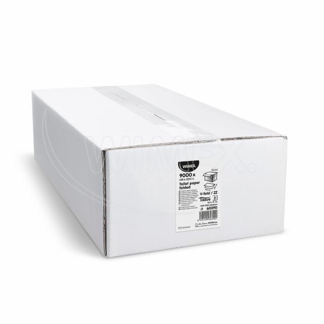 Falt-Toilettenpapier PAP 10,5 x 21 cm weiss, Packung mit 9000 Stück
