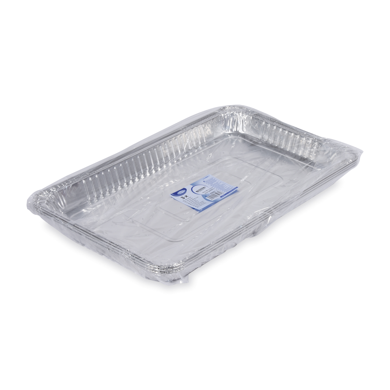 Alu-Schale eckig 524 x 326 x 45 mm 5200 ml GN 1/1, Packung mit 3 Stück