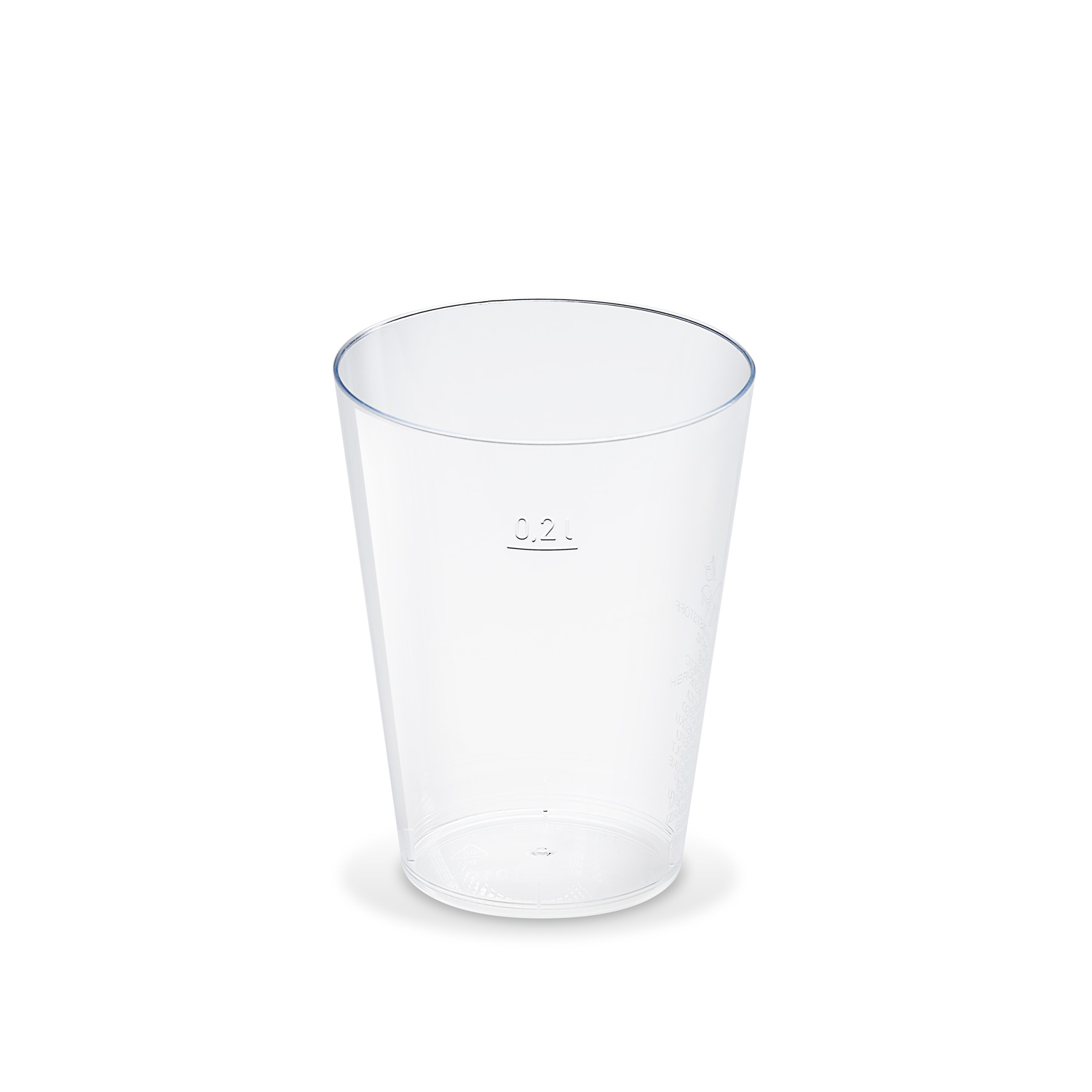 Trinkglas (PS) Ø75mm 0,2L Trinkglas (PS) Ø75mm 0,2L
