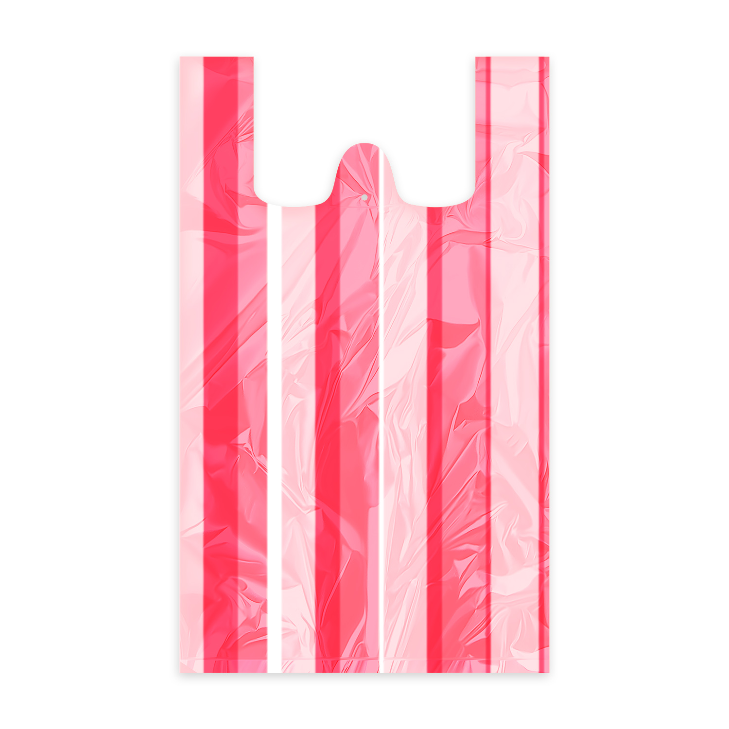 Hemdchen-Tragetasche (HDPE) gestreift 30+14 x 50 cm `10kg` Hemdchen-Tragetasche (HDPE) gestreift 30+14 x 50 cm `10kg`