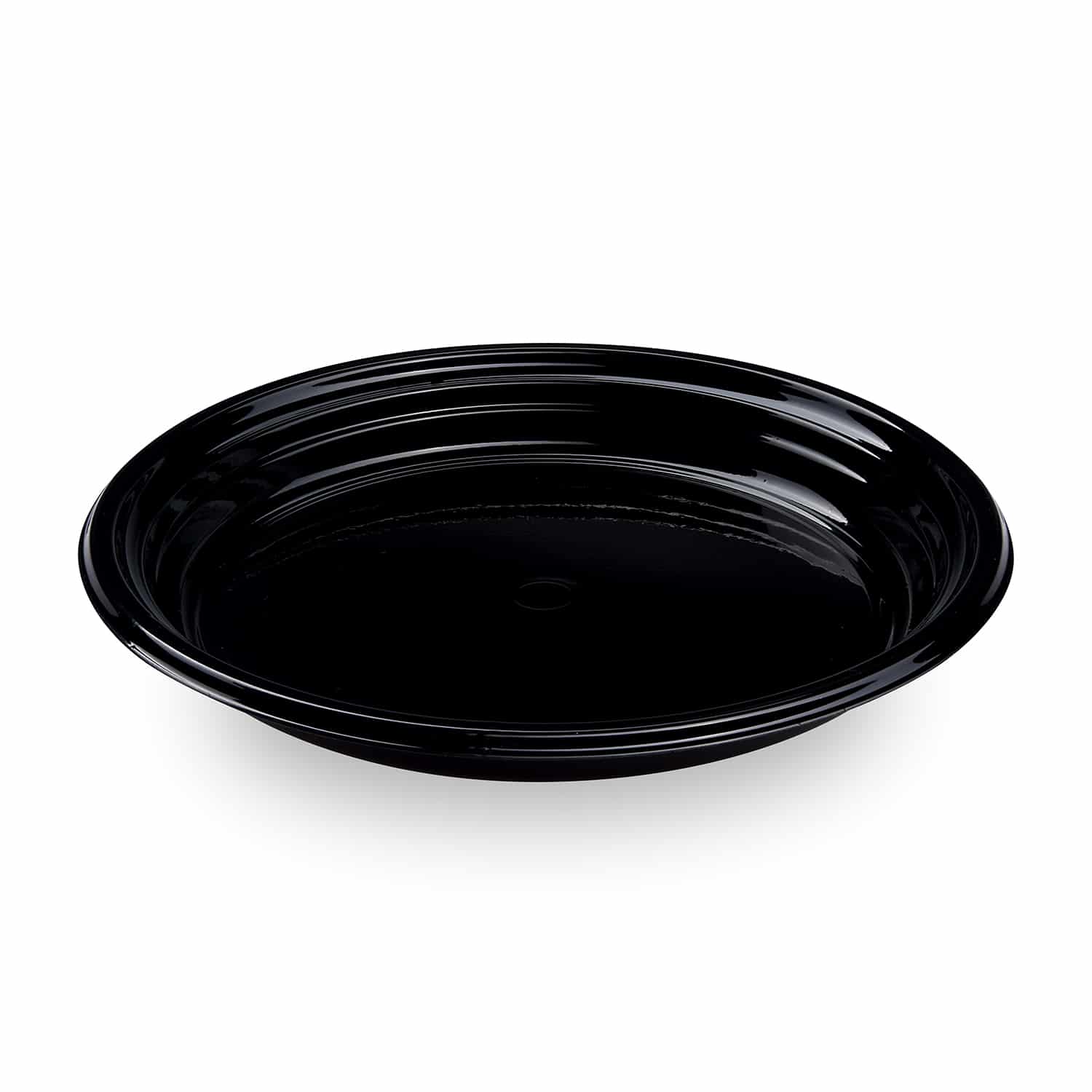 Wiederverwendbarer Teller PP schwarz Ø 22 cm, 12 Stück