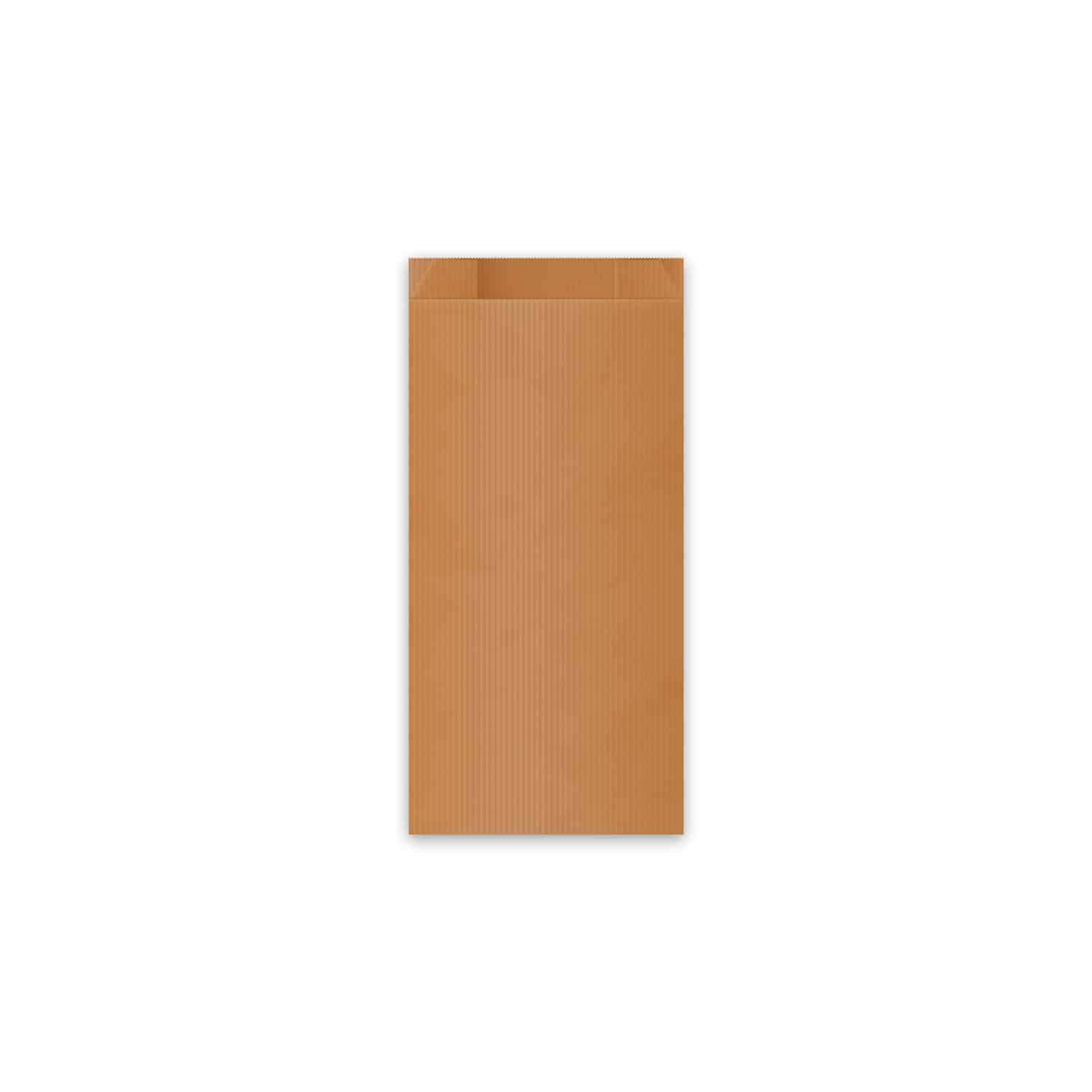 Papierfaltenbeutel Papier FSC Mix braun 10+5 x 22 cm, Packung mit 100 Stück