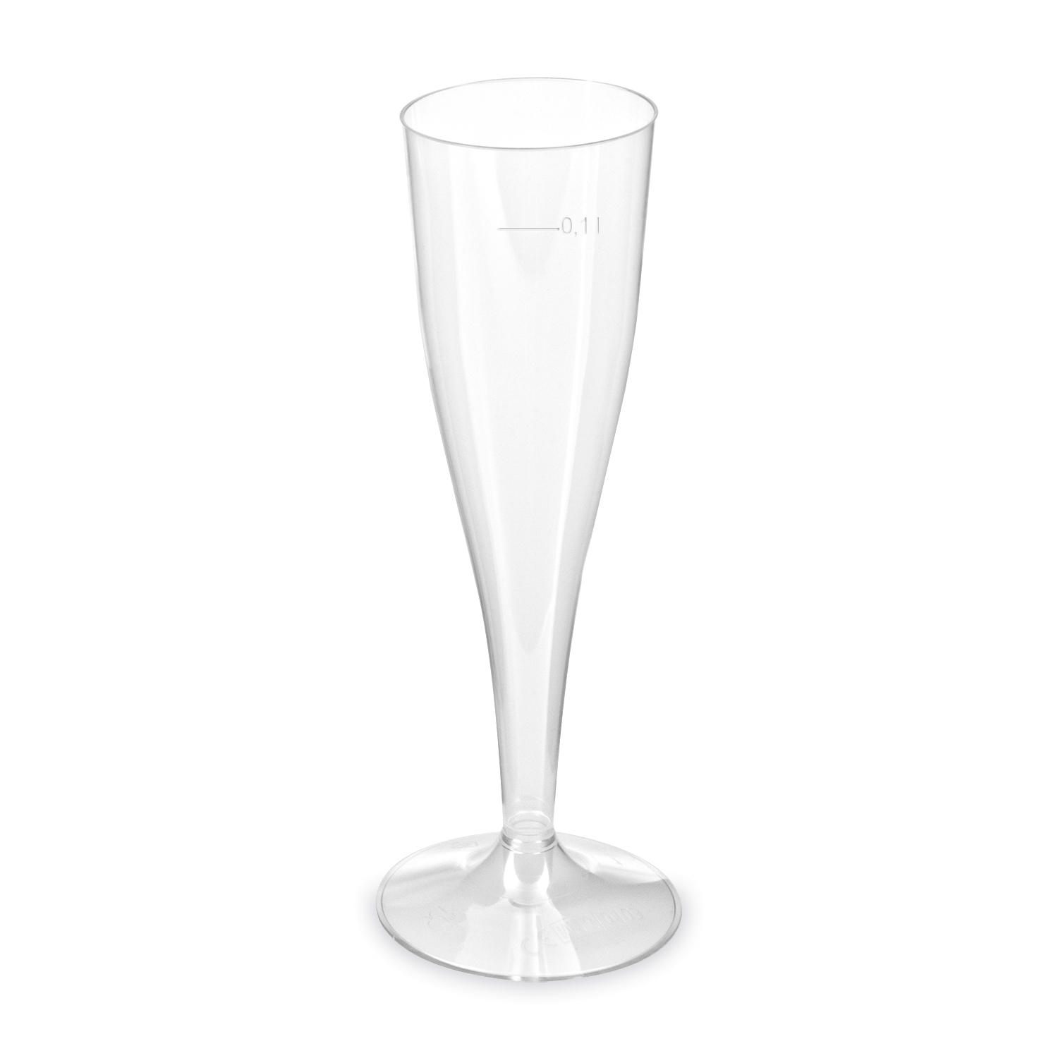 Sektglas PS zweiteilig klar Ø 65 mm 0,1 l, Packung mit 6 Stück