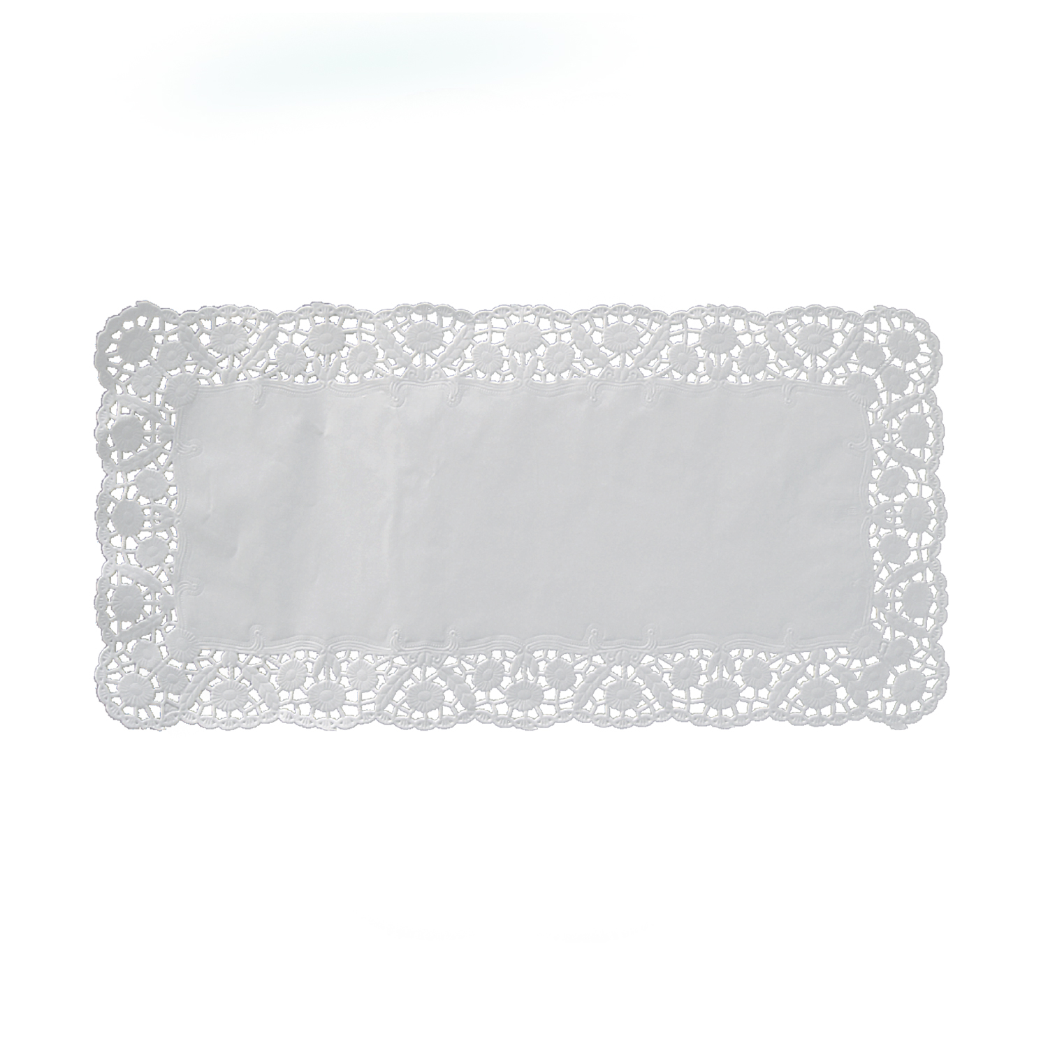 Deko-Tortenspitze Papier weiss eckig 38 x 25 cm, Packung mit 6 Stück