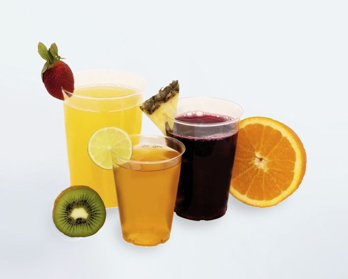 Trinkglas aus PS klar, Ø 75 mm, 0,2 l, Packung mit 50 Stück
