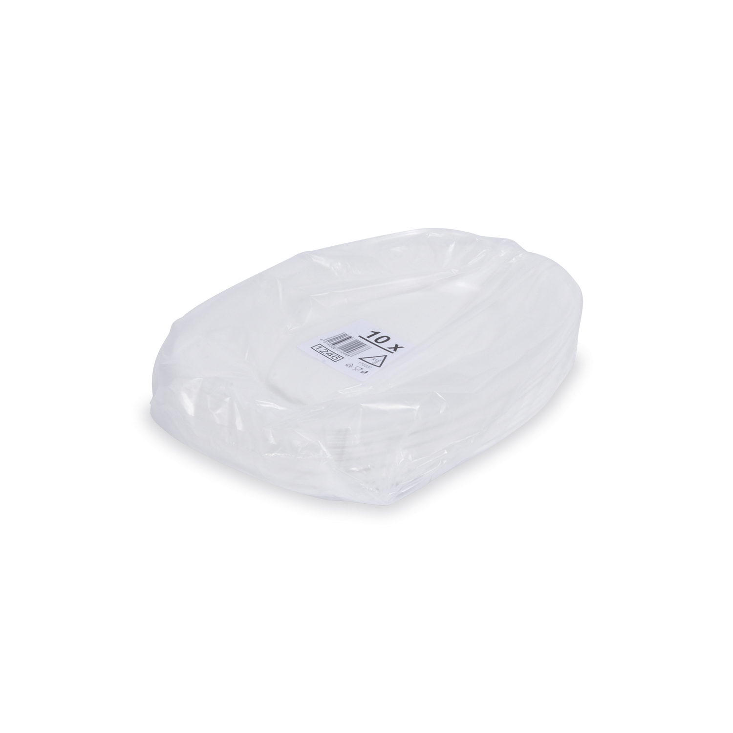 Party-Platte XPS oval weiss 35 x 24,7 cm, Packung à 10 Stück