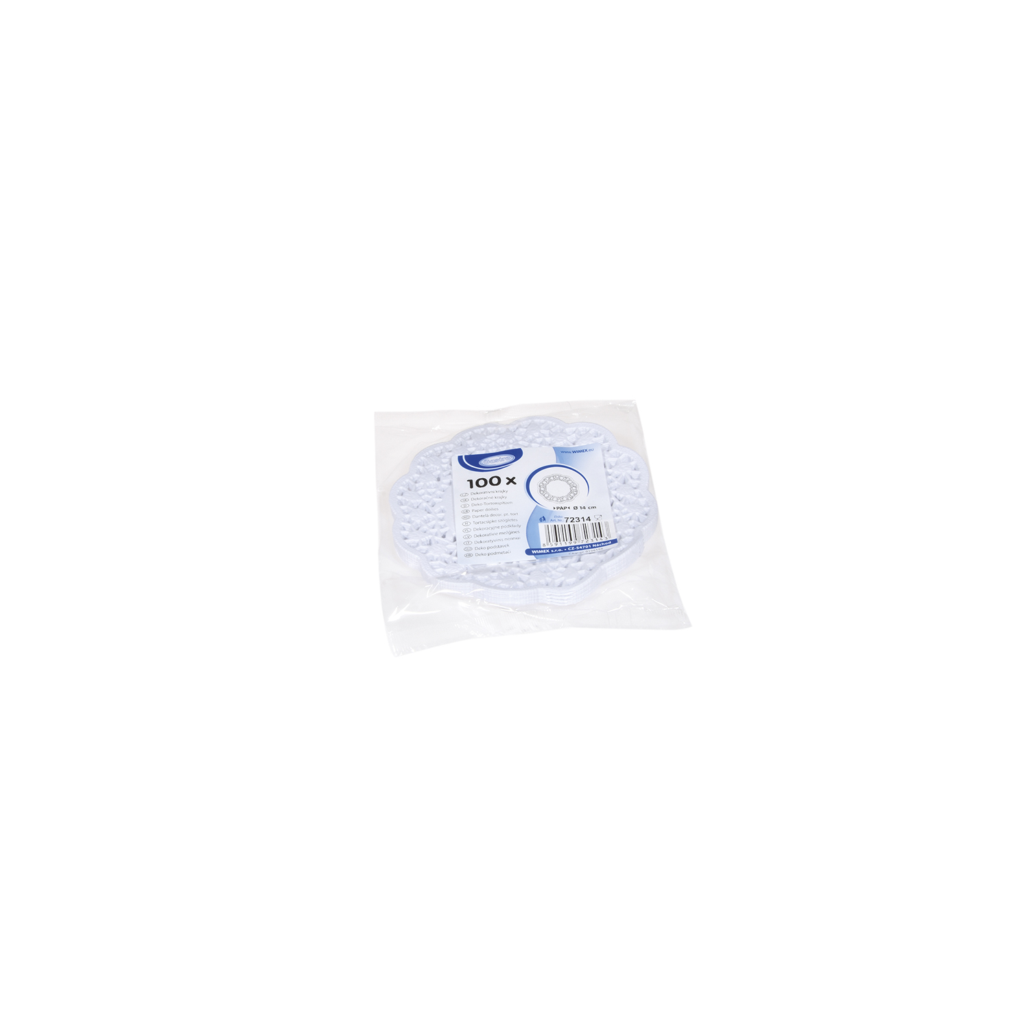 Deko-Tortenspitze PAP rund weiss Ø 14 cm, Packung mit 100 Stück