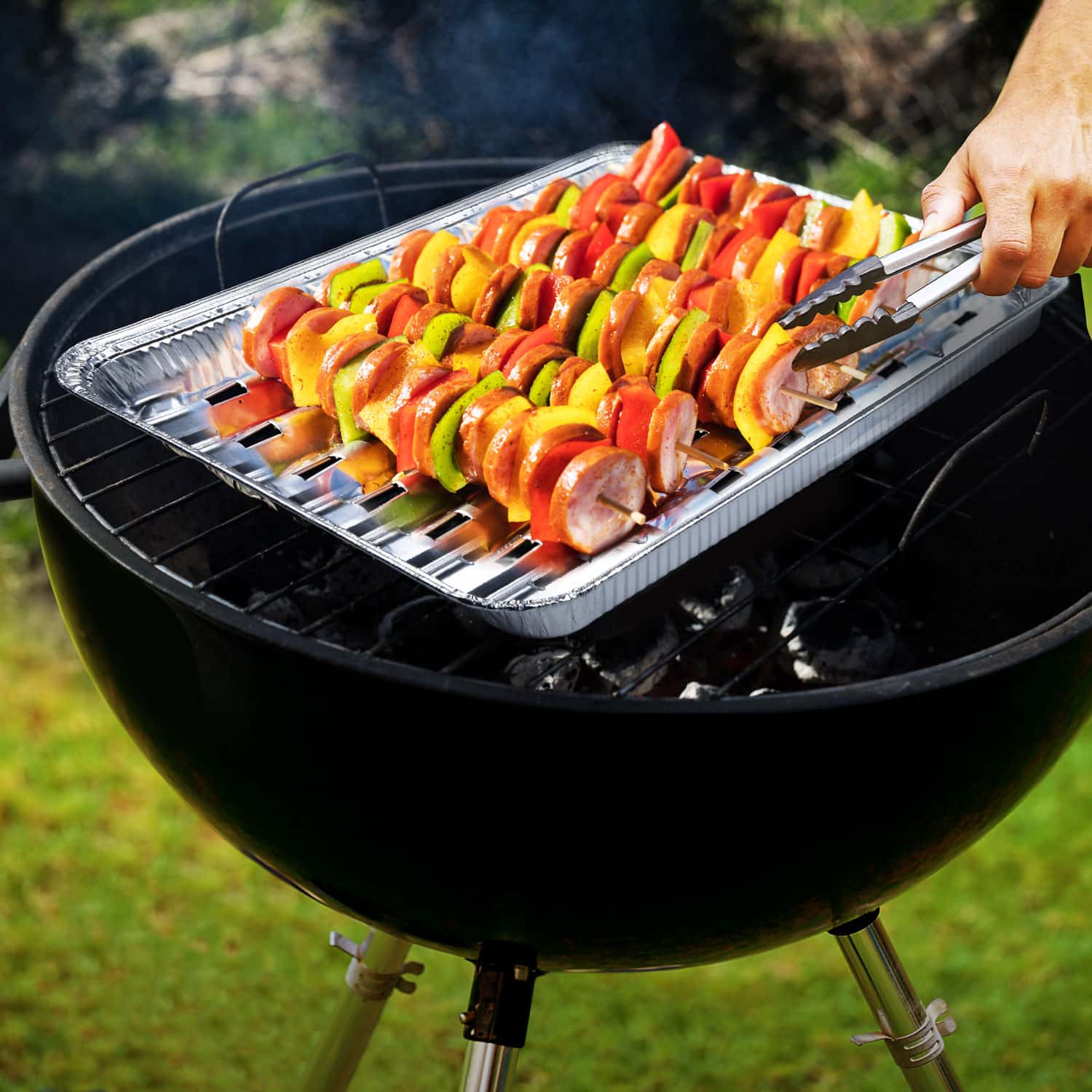 Alu-Grillpfanne eckig 34 x 22 x 2,3 cm, Packung mit 100 Stück