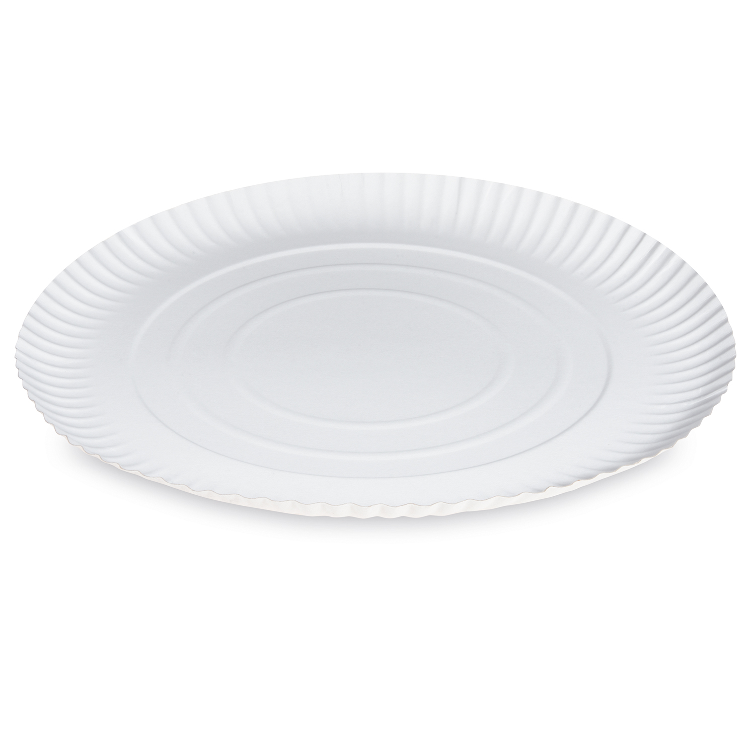 Pappteller Recy weiss Ø 34 cm, Packung mit 50 Stück