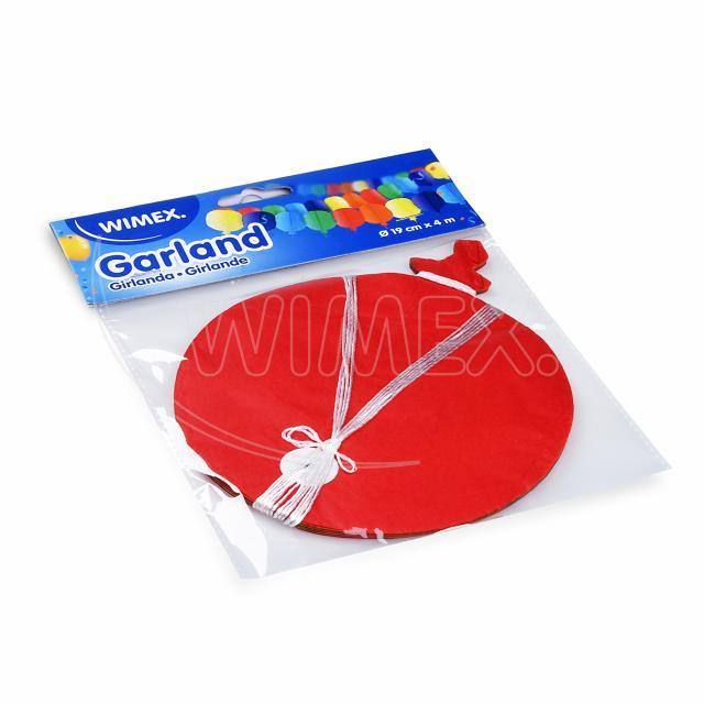 Papier-Girlande Luftballons Ø 19 cm x 4 m, Packung mit 1 Stück