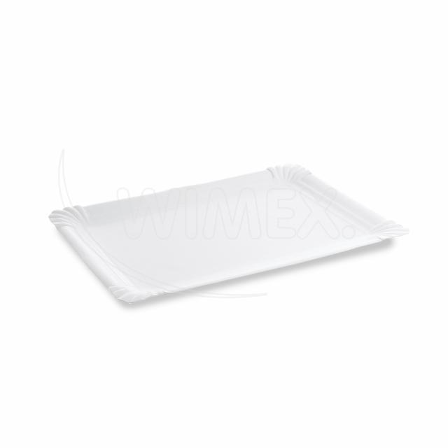 Pappteller aus Papier-Recycling weiss 21 x 29 cm, 125 Stück Packung