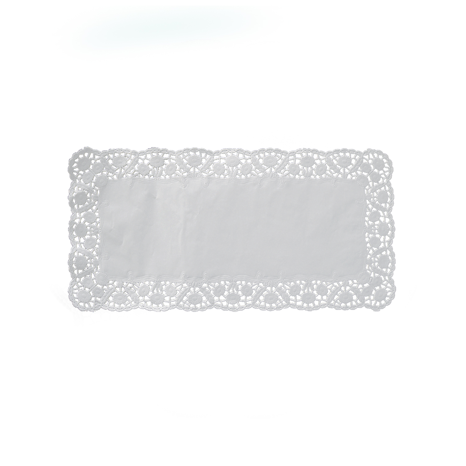 Deko-Tortenspitze PAP eckig weiss 24 x 15 cm, Packung mit 100 Stück