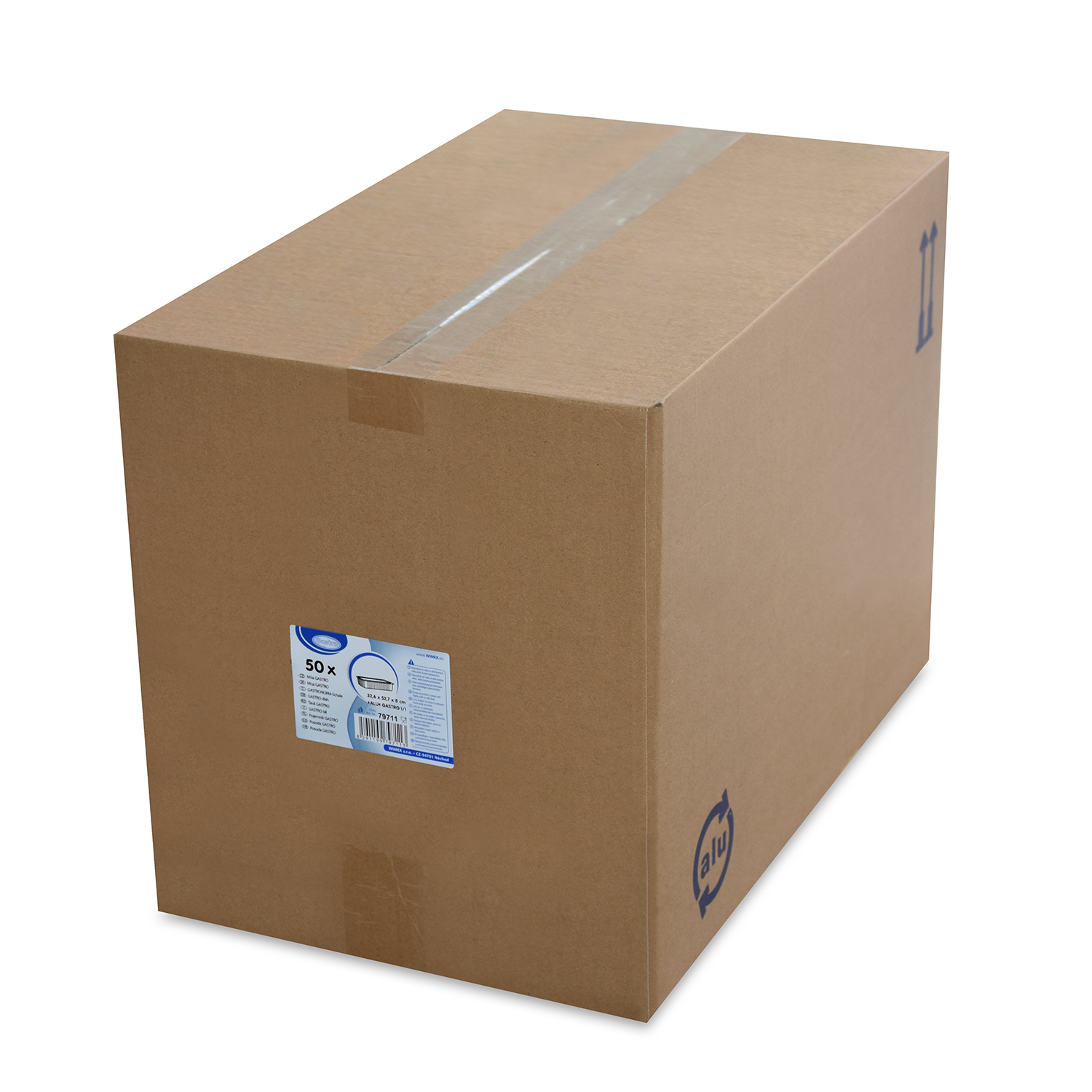 Aluschale eckig ALU 524 x 326 x 80 mm 8500 ml GN 1/1, Packung mit 50 Stück