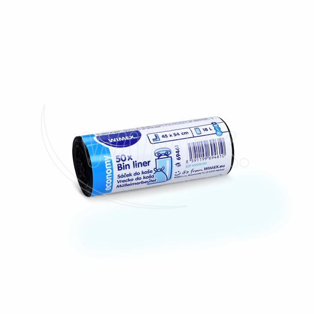 Kehrichtsäcke HDPE schwarz 45 x 54 cm 18 l Grösse S, Packung à 50 Stück