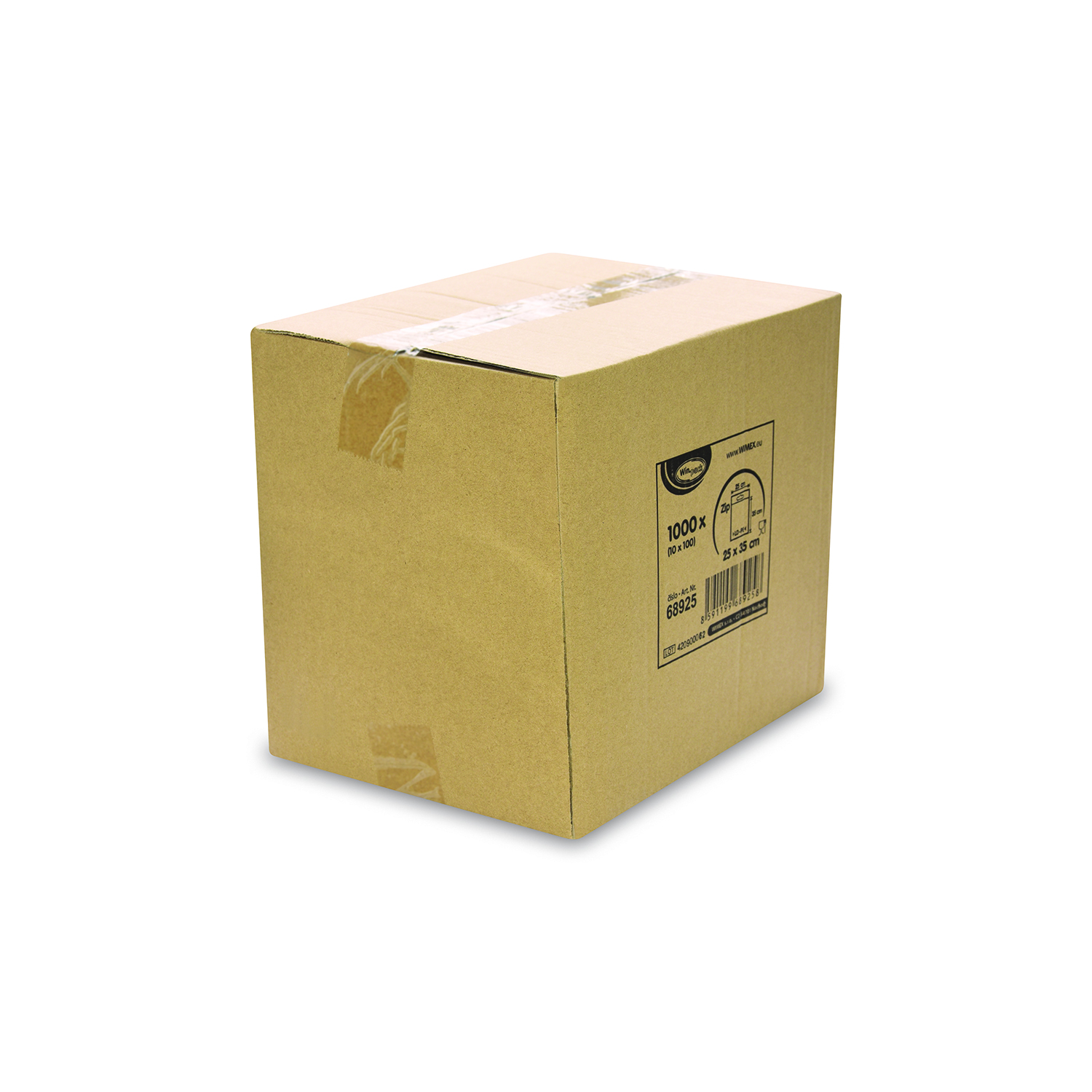 Schnellverschlussbeutel LDPE transparent 25 x 35 cm, Packung mit 1000 Stück