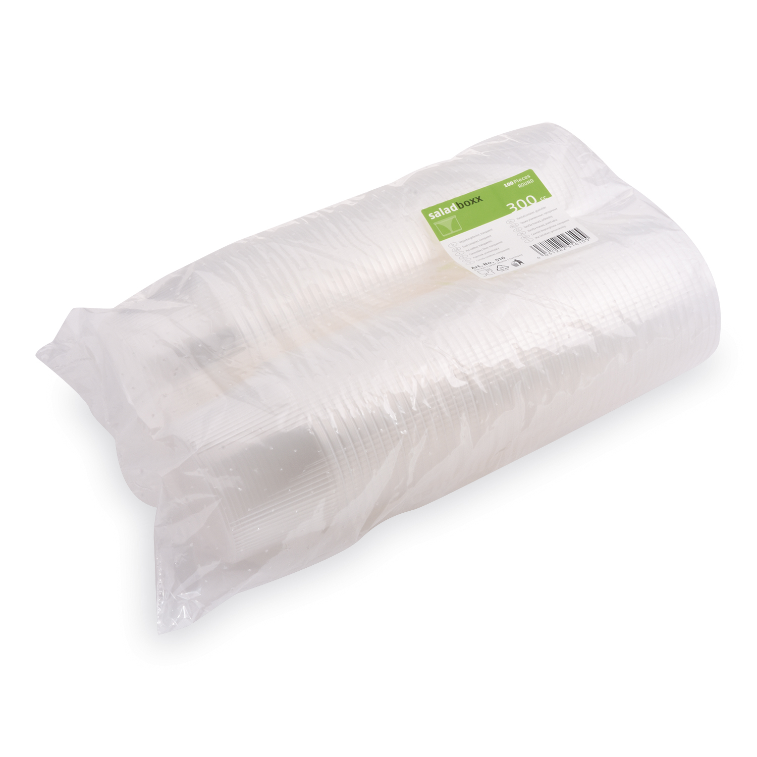 Rundbecher PP klar Ø 101 x 64 mm 300 ml, Packung mit 100 Stück