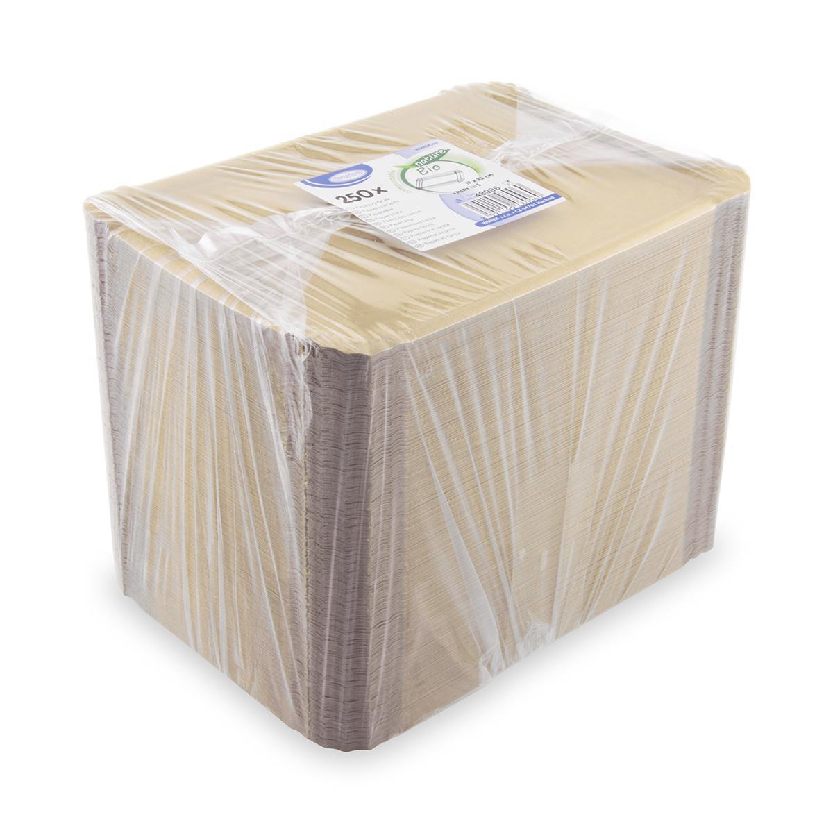 Pappteller FSC Mix kraft fettdicht 17 x 23 cm, Packung mit 250 Stück