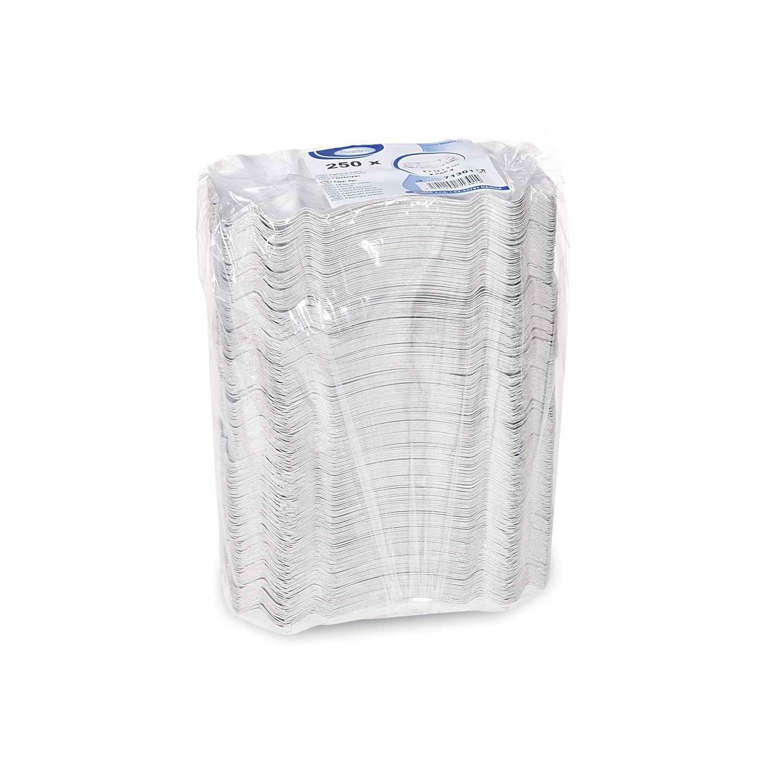 Pappschale FSC Mix eckig weiss 14 x 9 x 3 cm, Packung mit 250 Stück