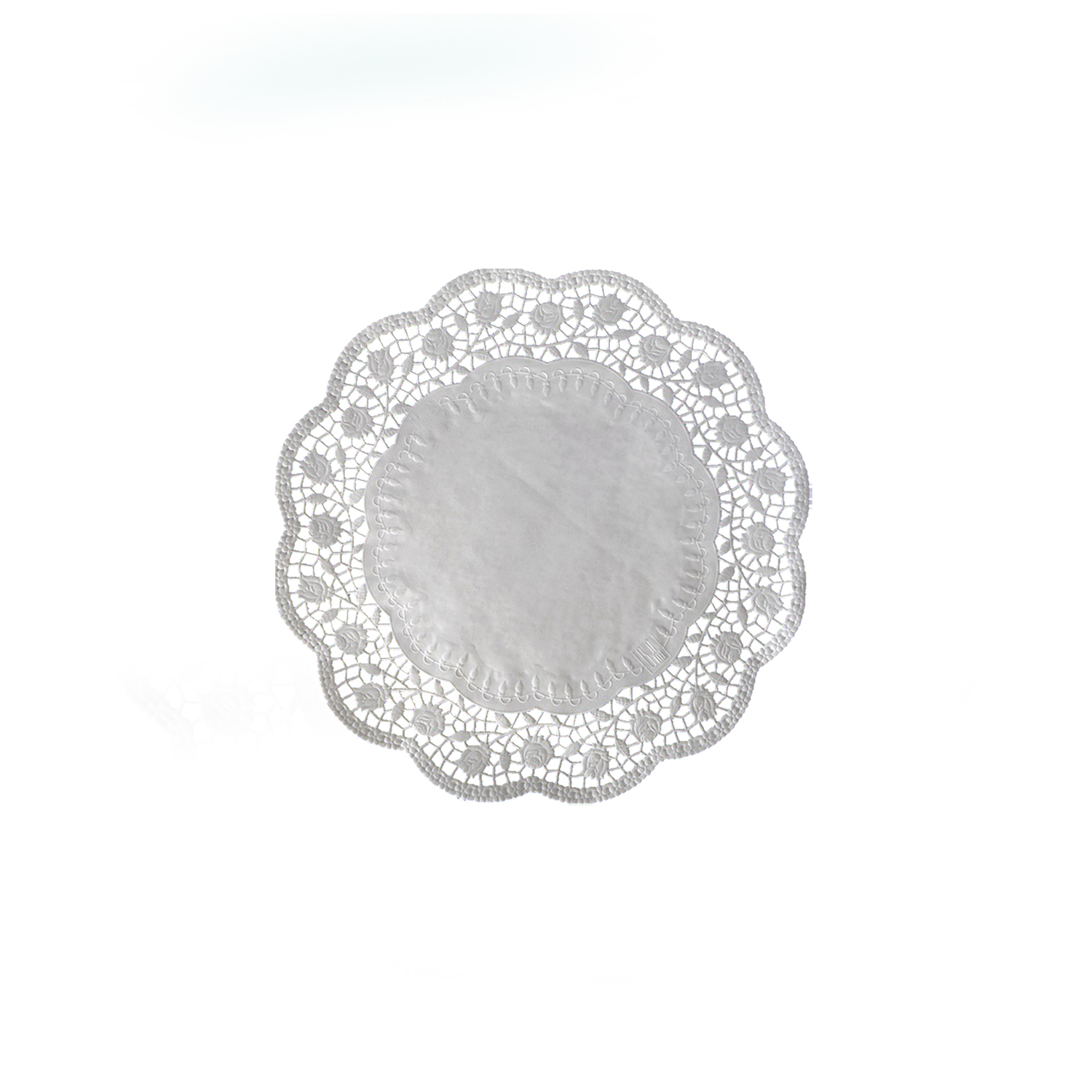 Deko-Tortenspitze PAP rund weiss Ø 14 cm, Packung mit 100 Stück