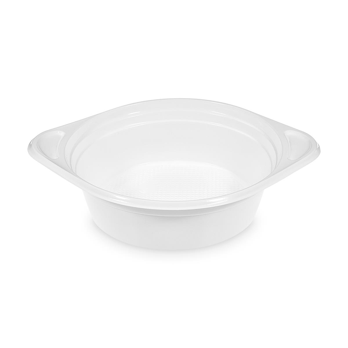 Suppenterrine aus PP mit Ohren weiss Ø 156 x 46 mm 500 ml, Packung mit 10 Stück