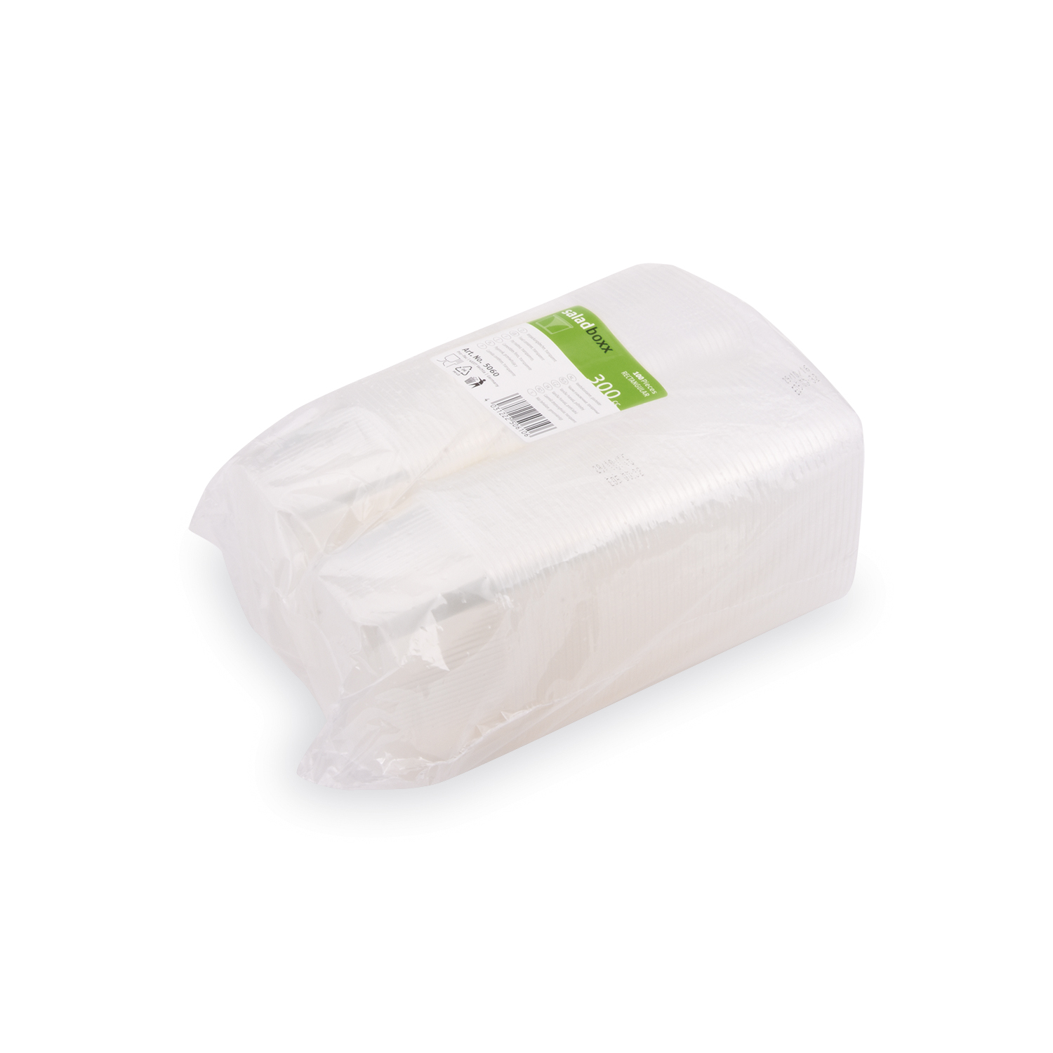 Rechteckbecher PP klar 300 ml 108 x 81 x 59 mm, Packung mit 100 Stück